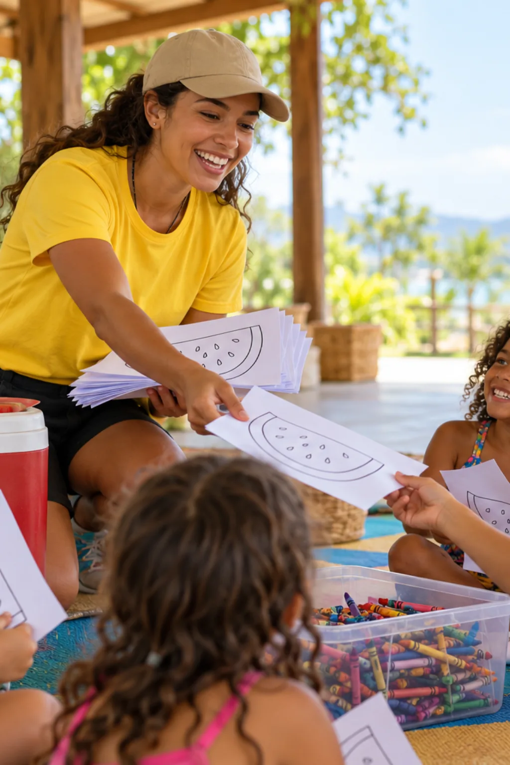 desenhos de melancia para colorir — exemplo criado na Desenhos pra Colorir