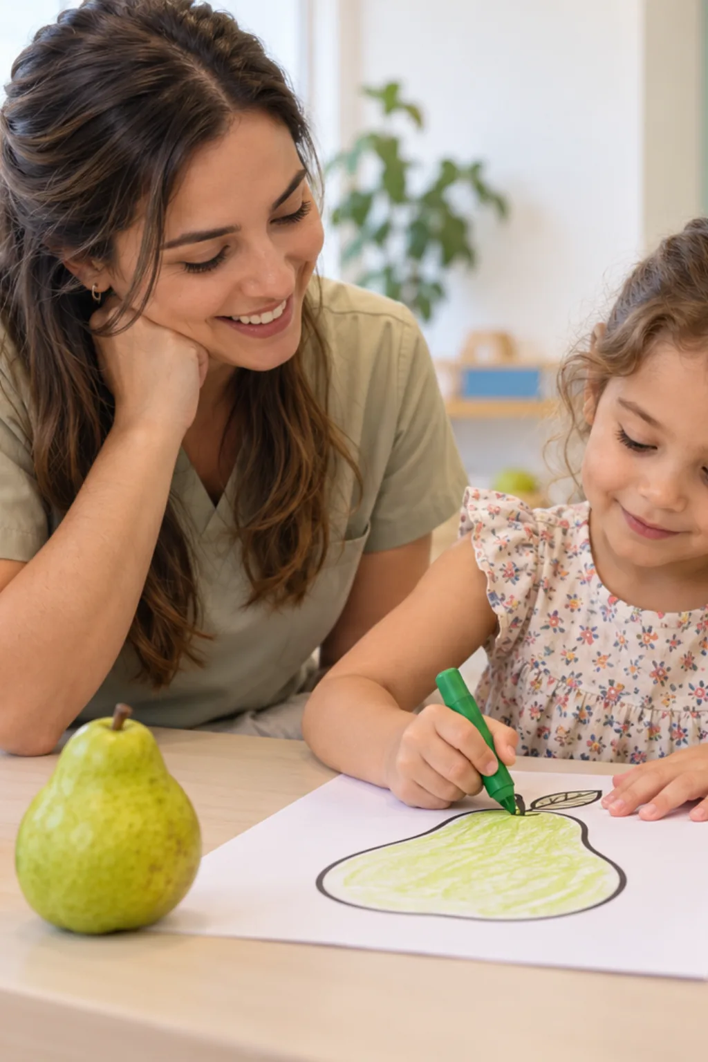 desenhos de pera para colorir — exemplo criado na Desenhos pra Colorir