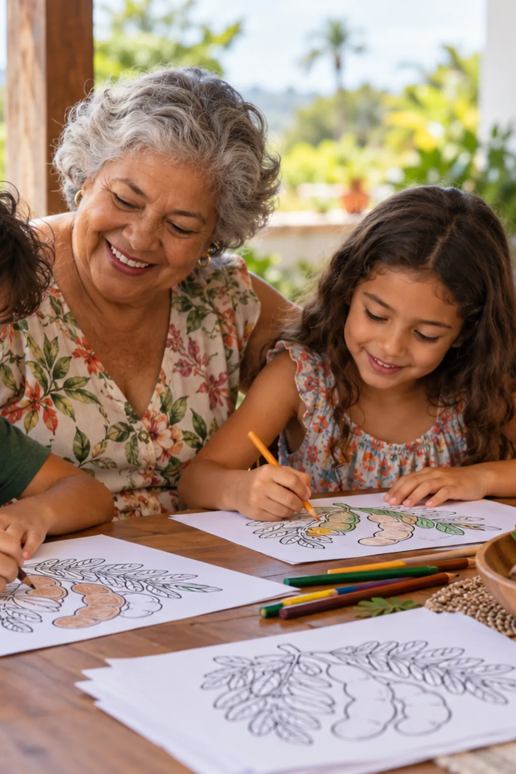 desenhos de tamarindo para colorir — exemplo criado na Desenhos pra Colorir