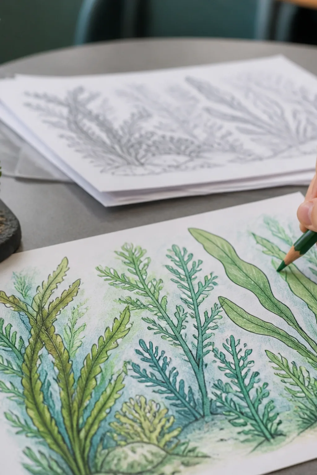 desenhos de algas marinhas para colorir - 2