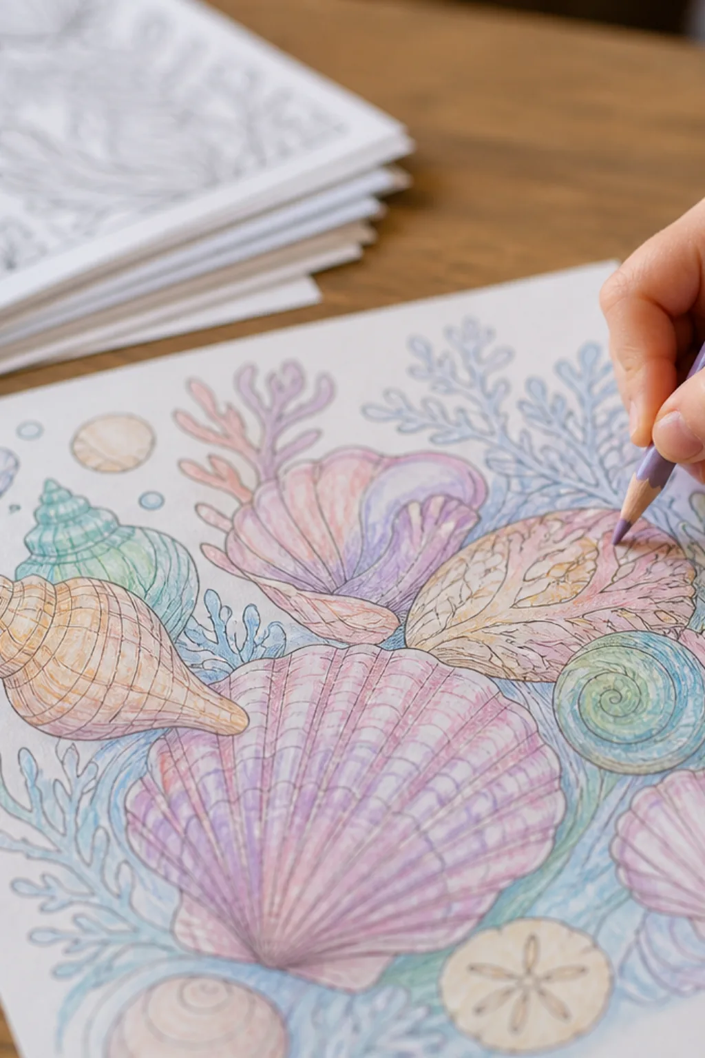 desenhos de conchas para colorir - 2