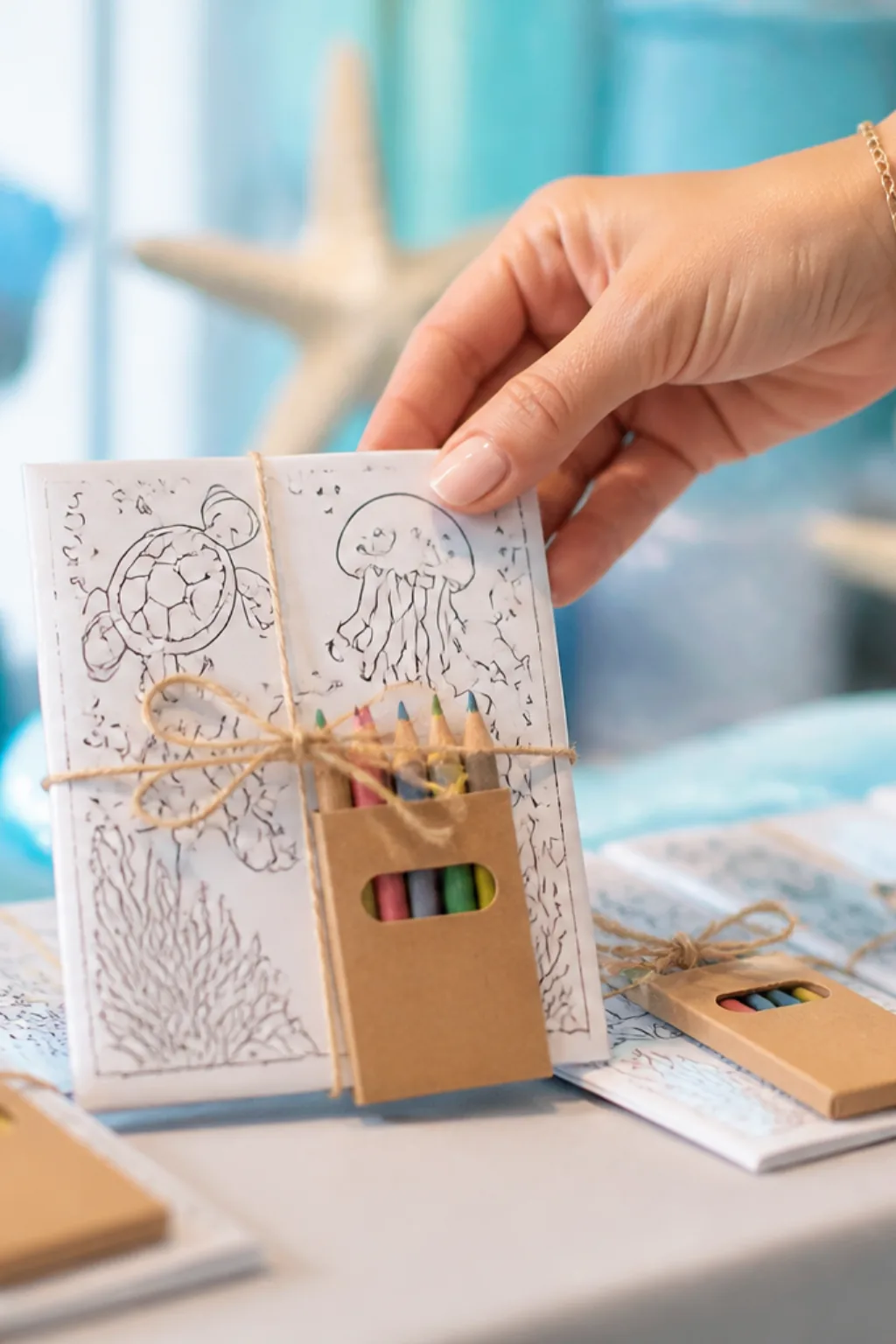 kit de desenhos de fundo do mar para colorir - 2