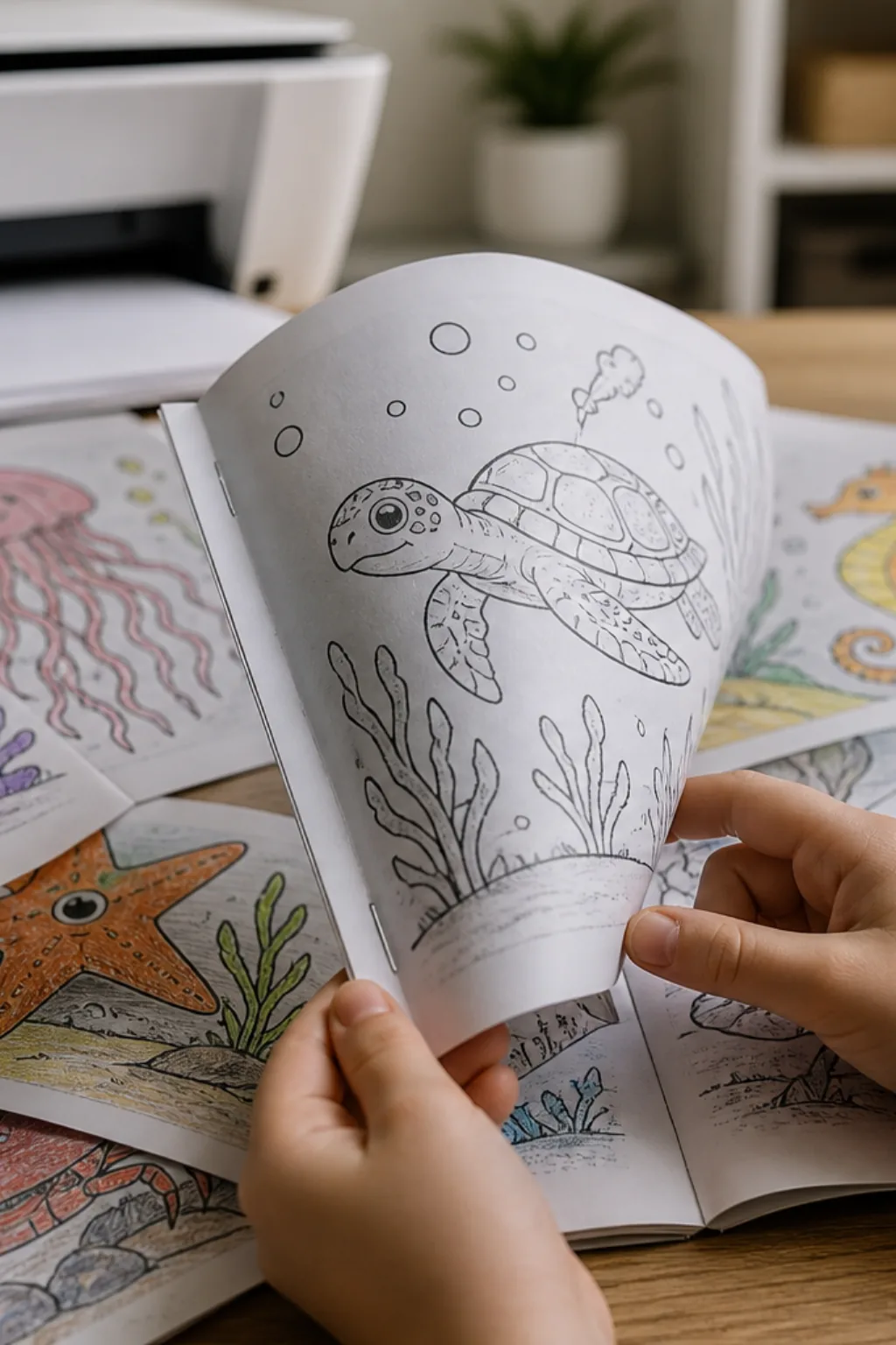 livro de desenhos de fundo do mar para colorir - 2