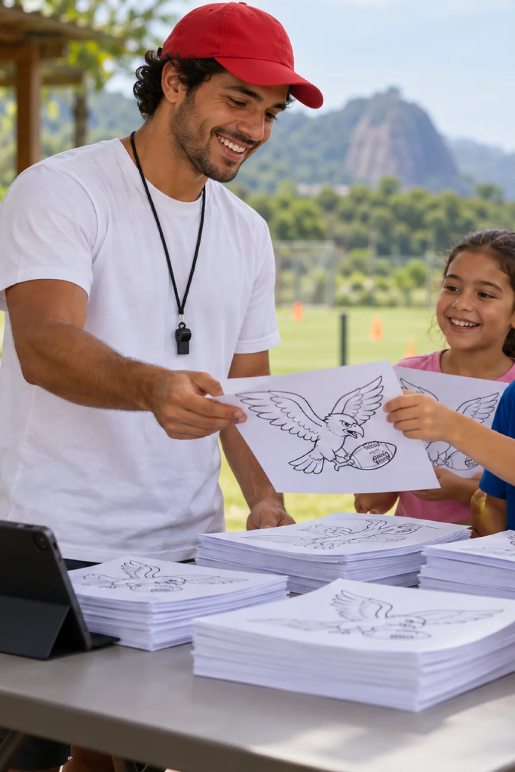 desenhos do Atlanta Falcons para colorir — exemplo criado na Desenhos pra Colorir