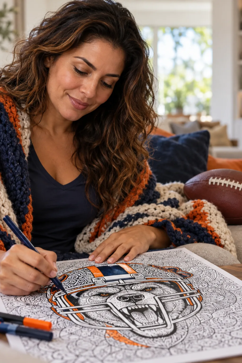 desenhos do Chicago Bears para colorir — exemplo criado na Desenhos pra Colorir