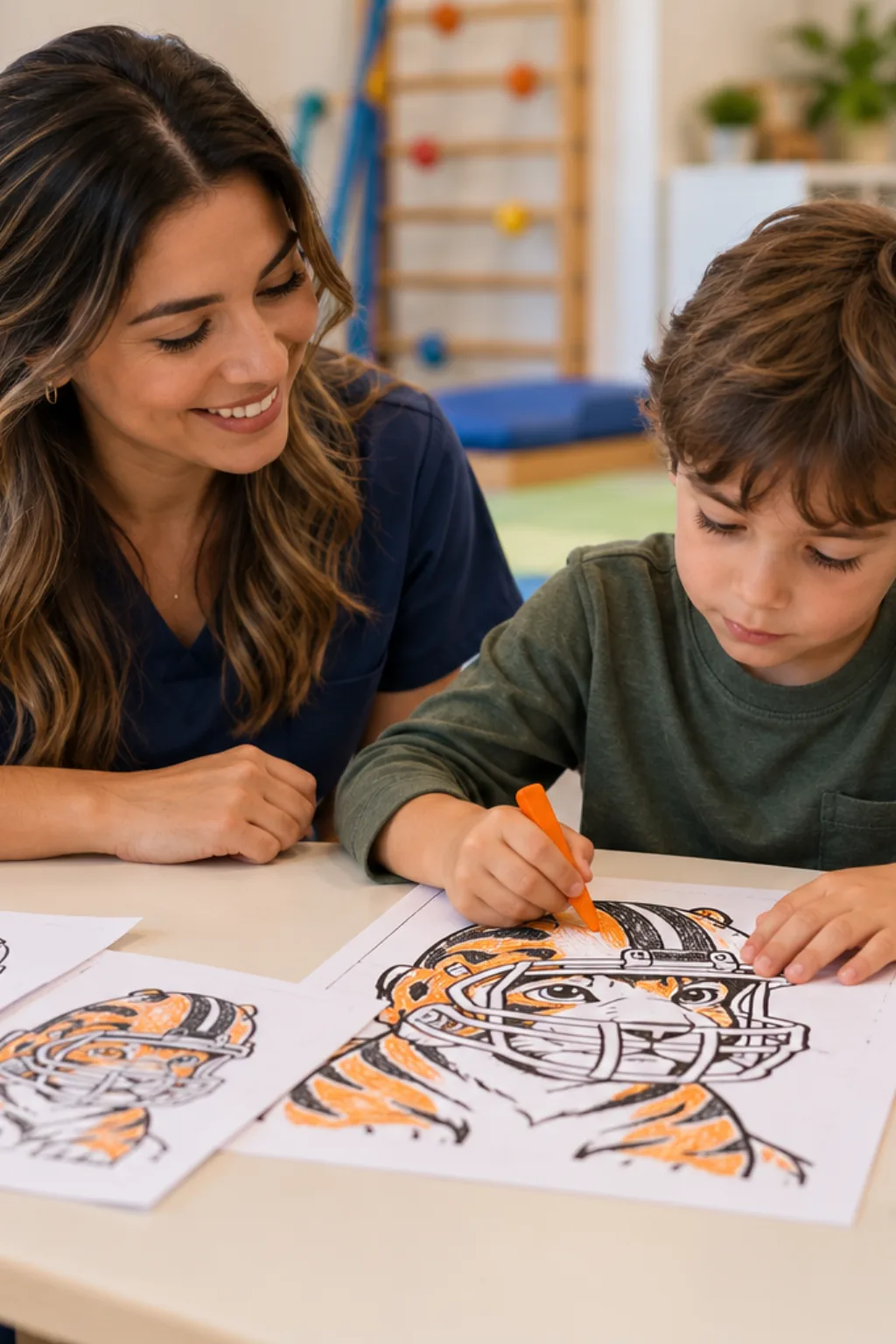 desenhos do Cincinnati Bengals para colorir — exemplo criado na Desenhos pra Colorir