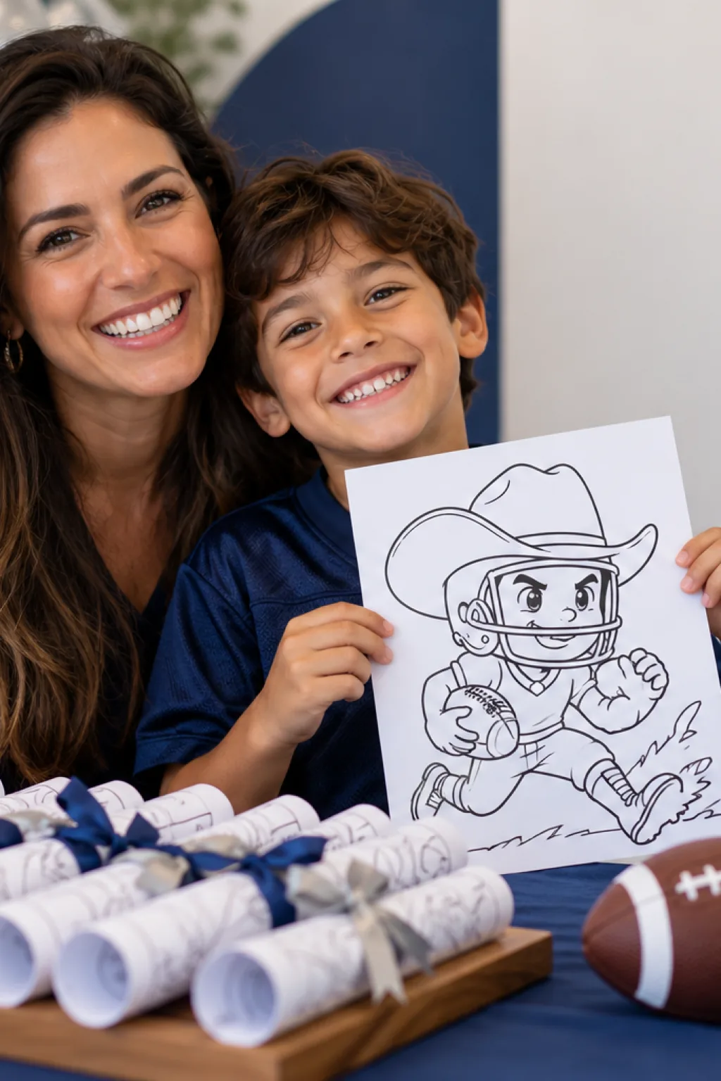 desenhos do Dallas Cowboys para colorir — exemplo criado na Desenhos pra Colorir