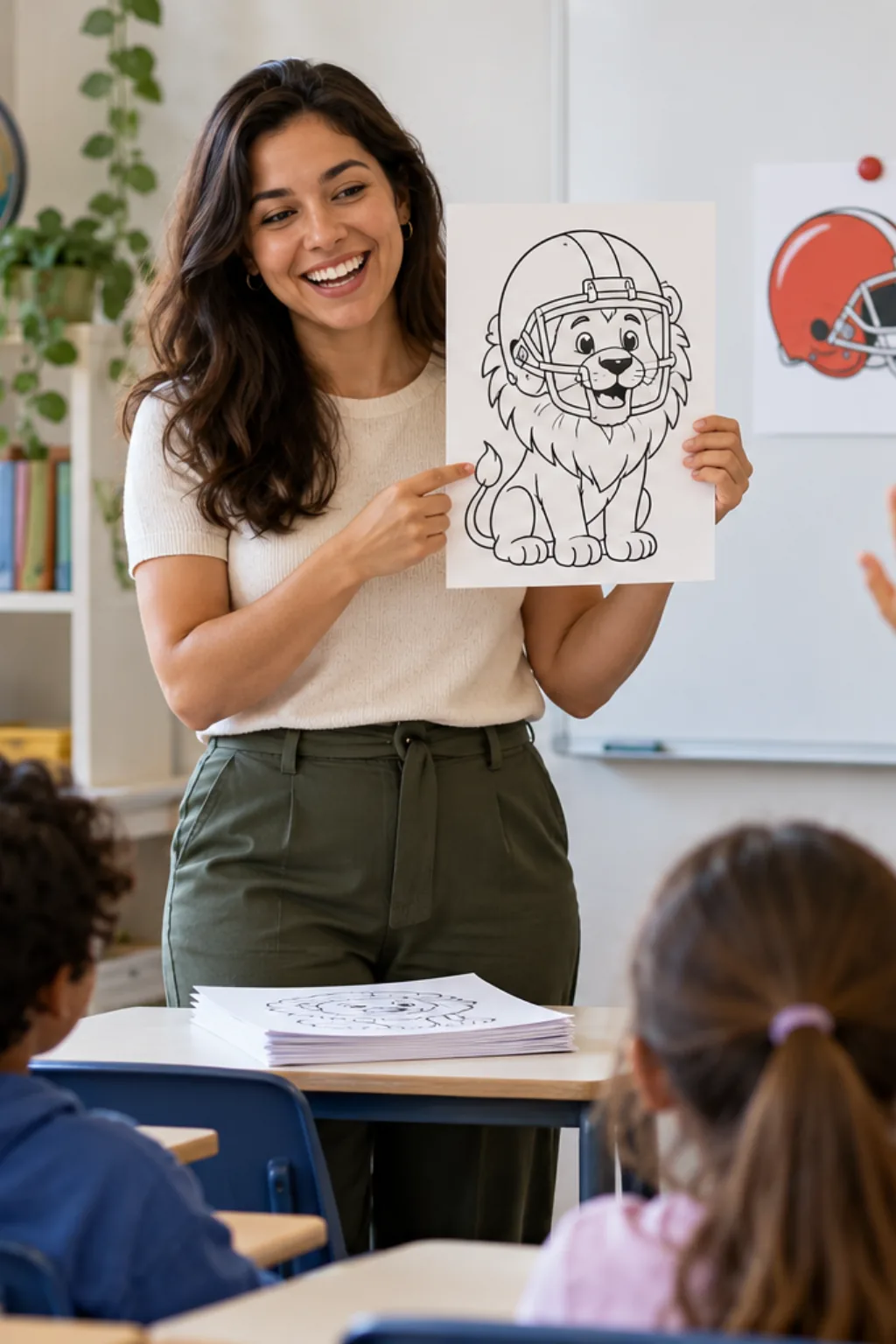 desenhos do Detroit Lions para colorir — exemplo criado na Desenhos pra Colorir