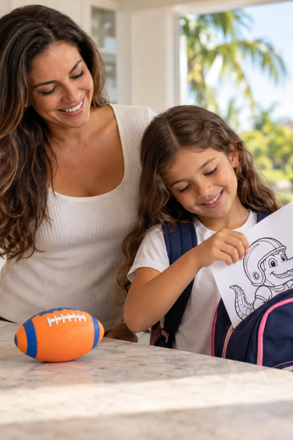 desenhos de futebol americano do Florida Gators para colorir — exemplo criado na Desenhos pra Colorir