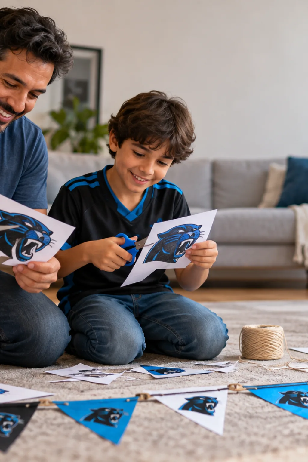 desenhos do logo do Carolina Panthers para colorir — exemplo criado na Desenhos pra Colorir