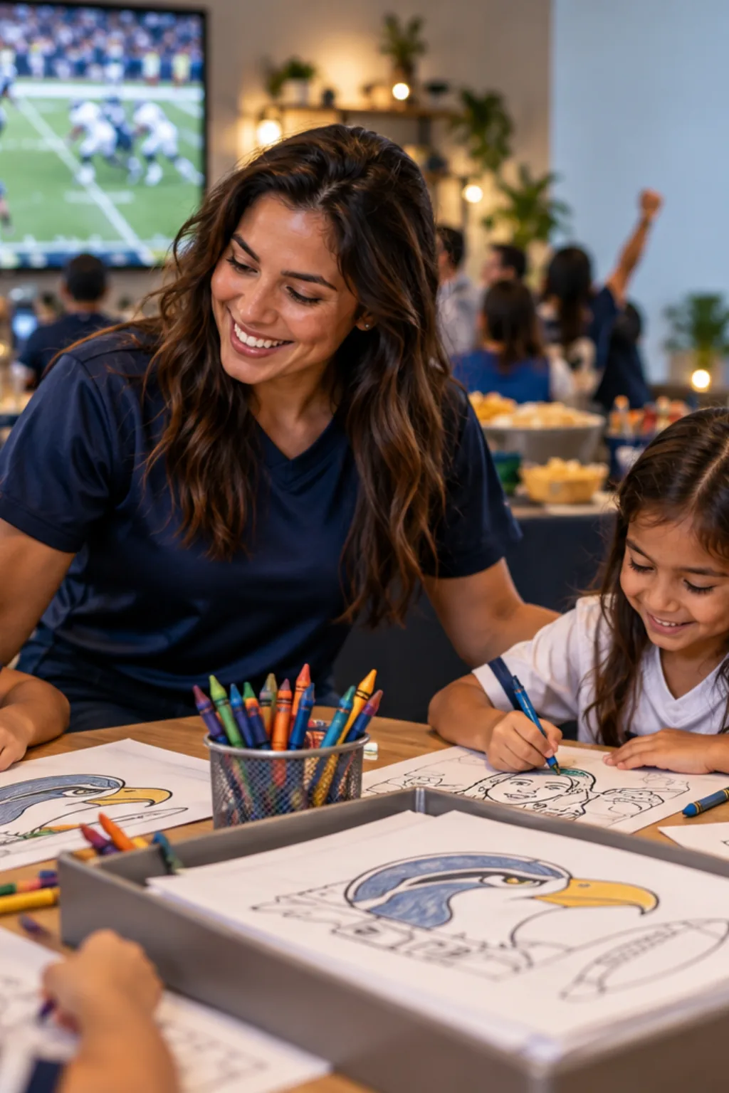 desenhos do logo do Seattle Seahawks para colorir — exemplo criado na Desenhos pra Colorir