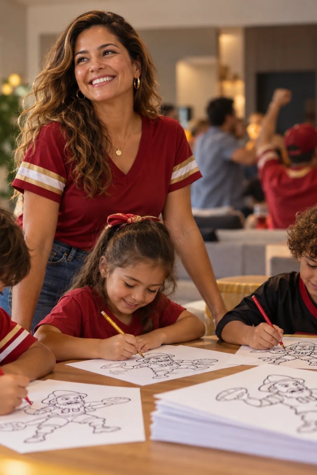 desenhos do San Francisco 49ers para colorir — exemplo criado na Desenhos pra Colorir