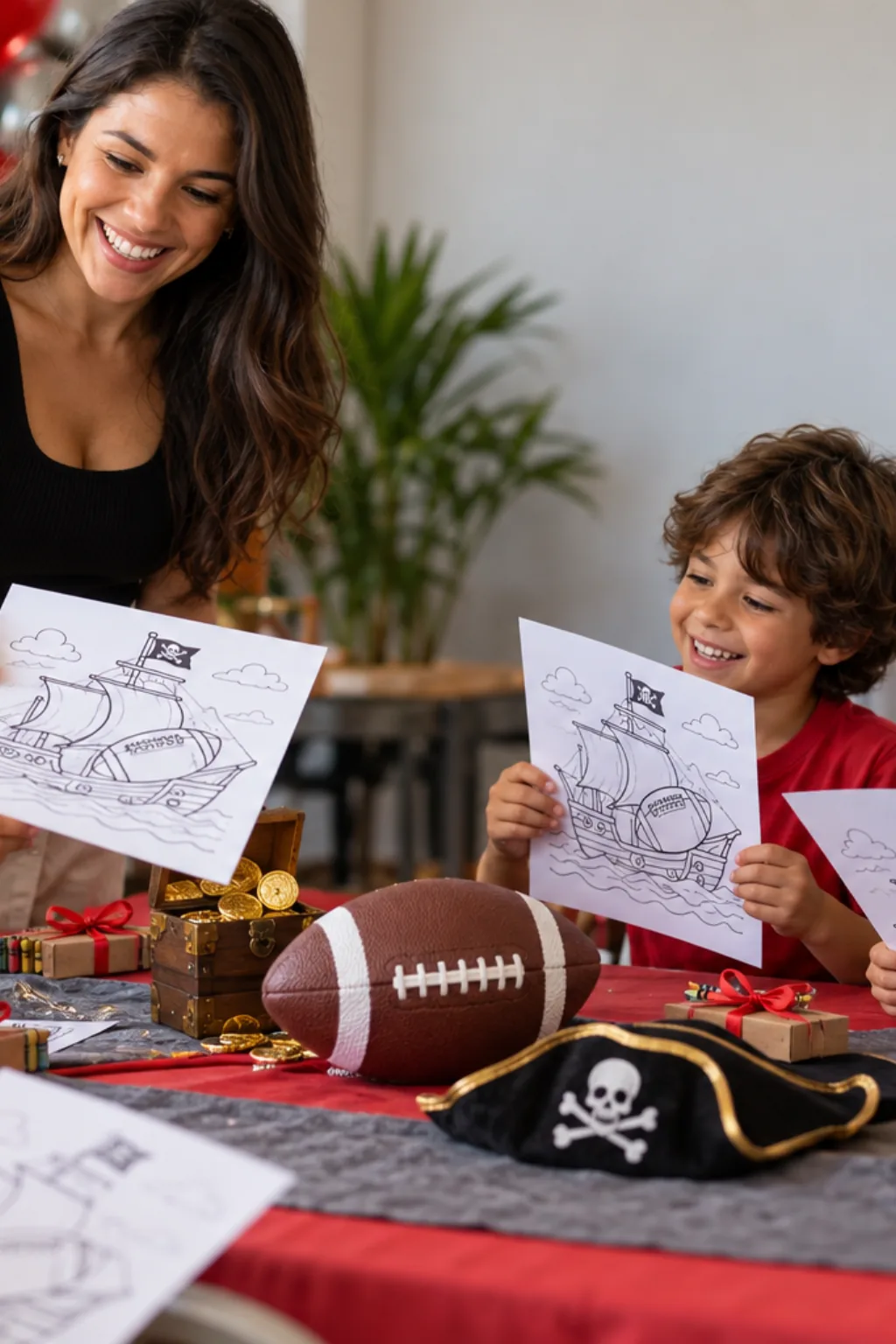 desenhos do Tampa Bay Buccaneers para colorir — exemplo criado na Desenhos pra Colorir