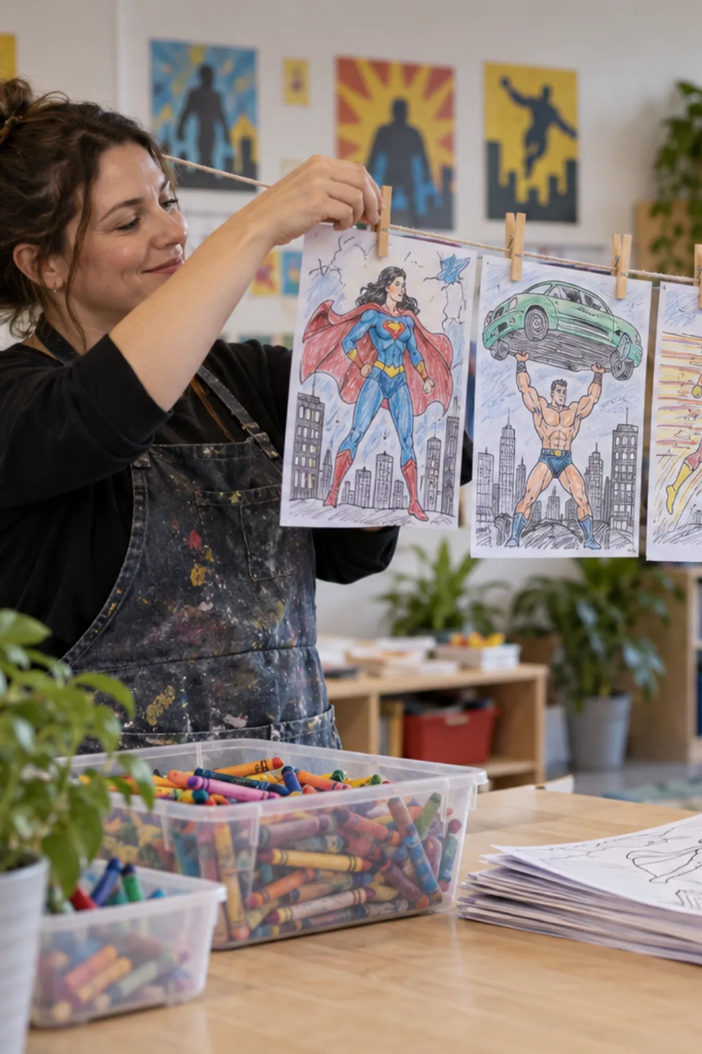 Desenhos de Heróis da DC para Colorir - Depois