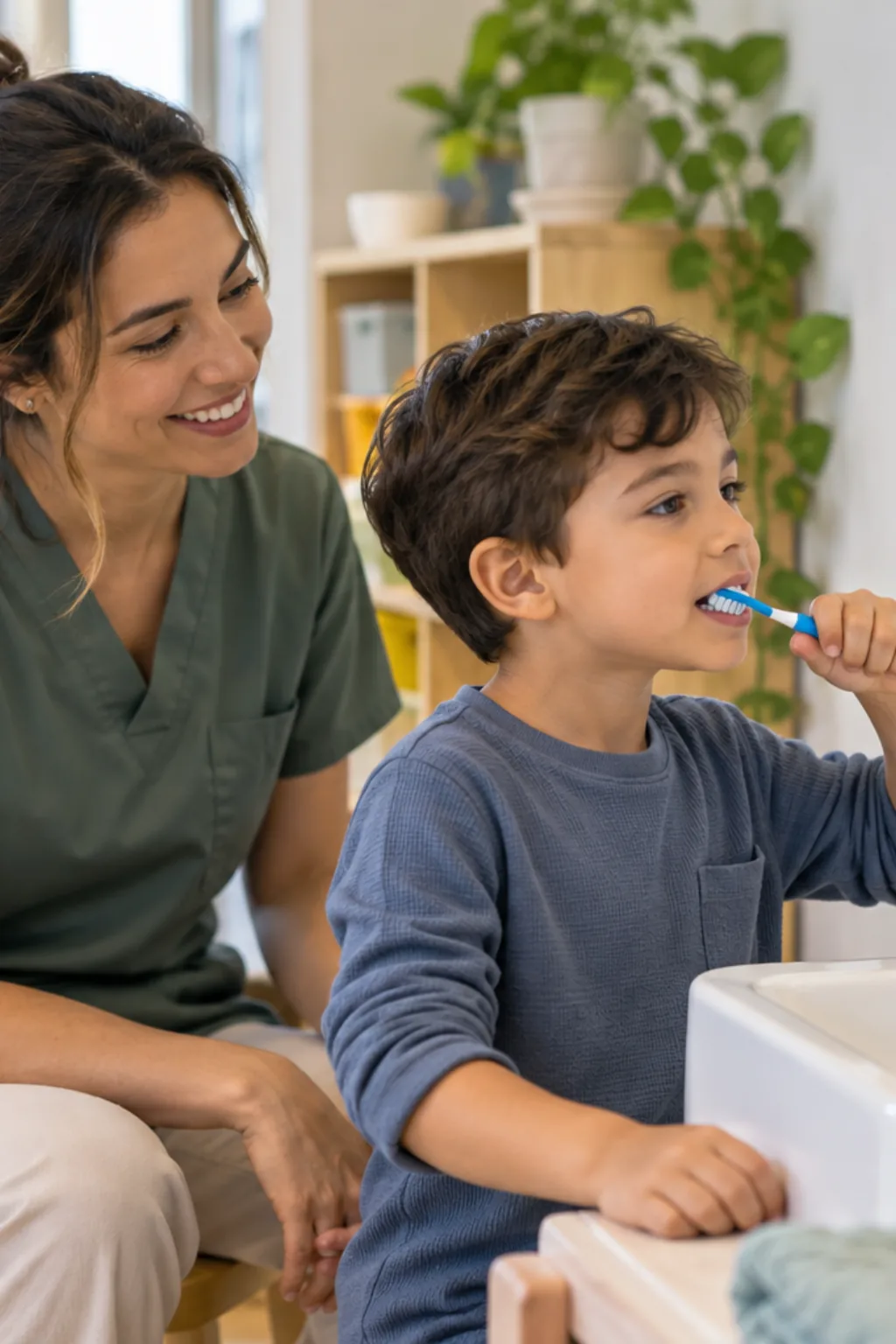 desenhos de escovação dos dentes para colorir — exemplo criado na Desenhos pra Colorir
