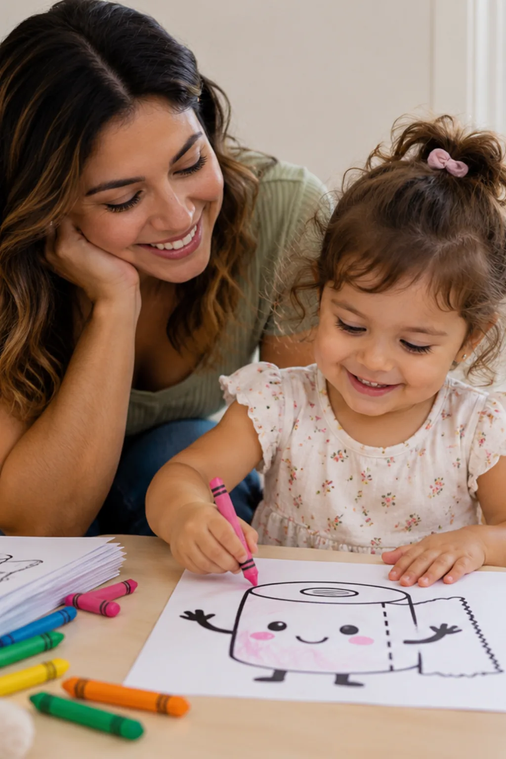desenhos de papel higiênico para colorir — exemplo criado na Desenhos pra Colorir