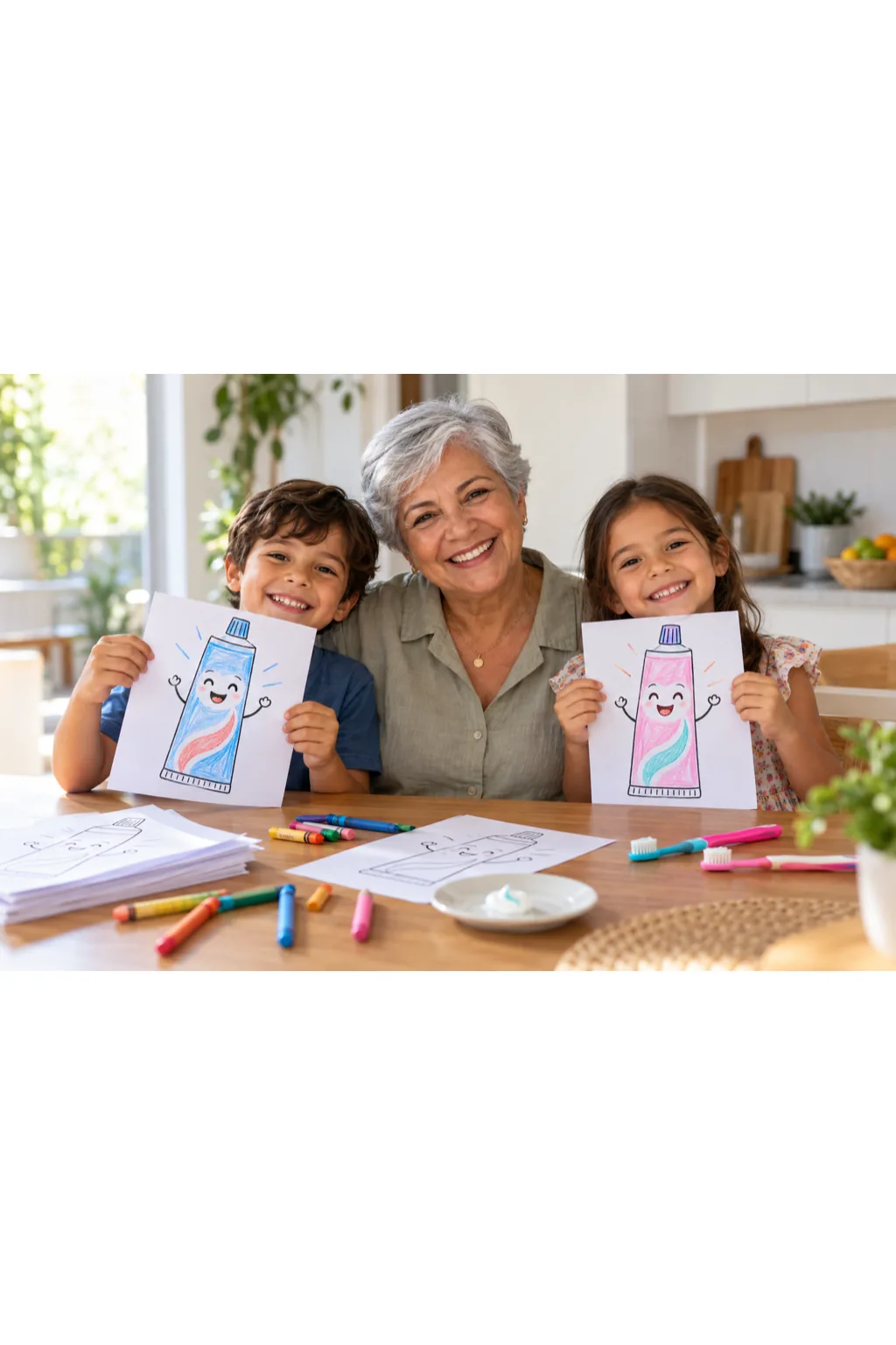 desenhos de pasta de dente para colorir — exemplo criado na Desenhos pra Colorir