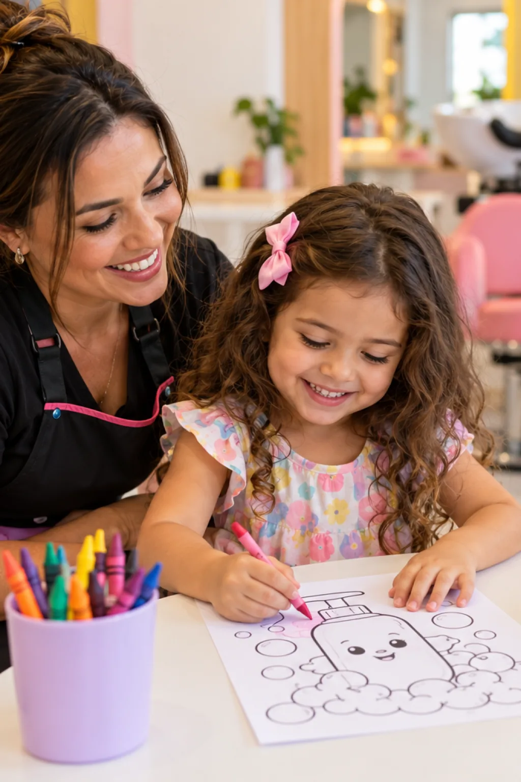 desenhos de shampoo para colorir — exemplo criado na Desenhos pra Colorir