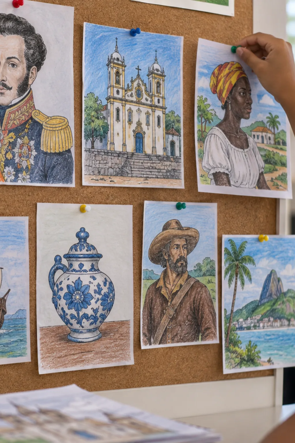 Desenhos de História do Brasil para Colorir - Depois