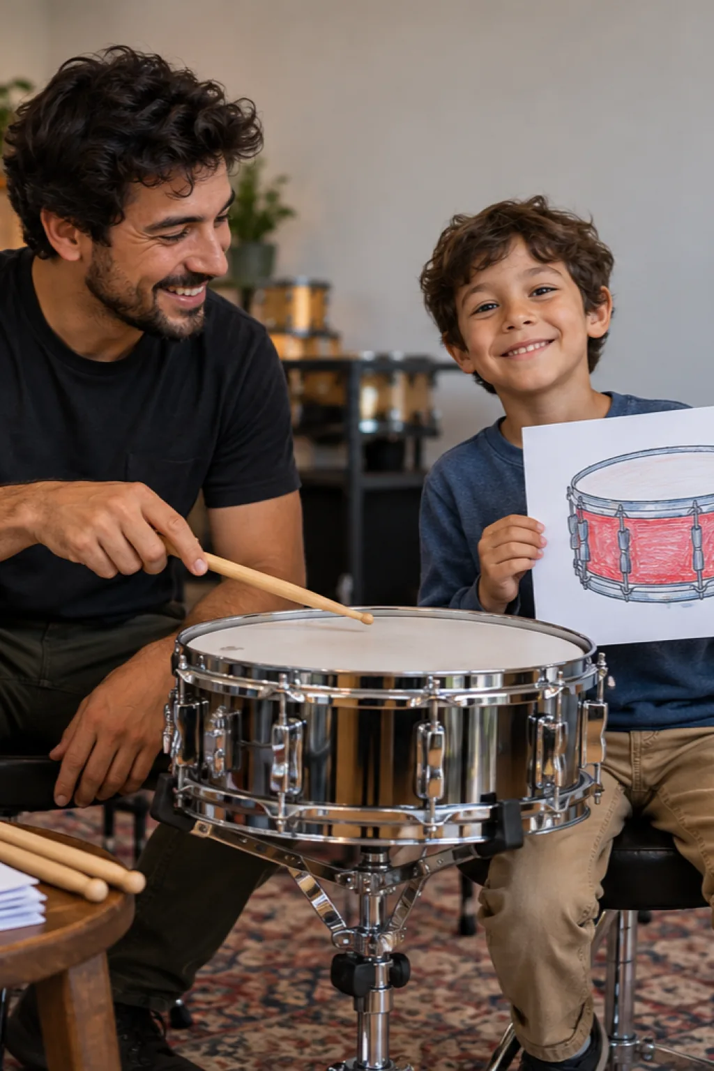 desenhos de caixa de bateria para colorir — exemplo criado na Desenhos pra Colorir