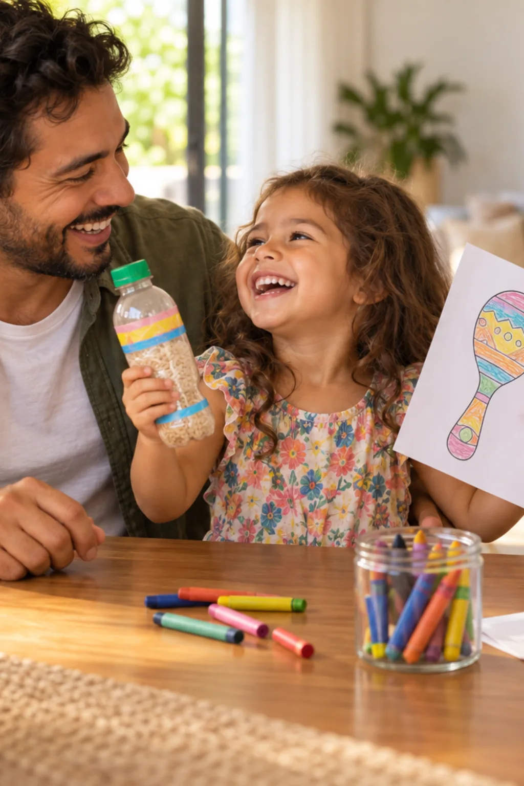 desenhos de chocalho musical para colorir — exemplo criado na Desenhos pra Colorir