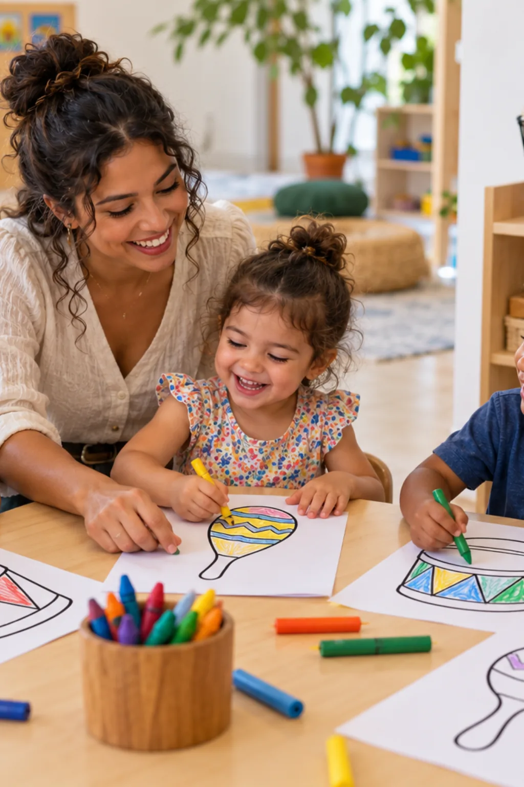 desenhos de instrumentos musicais para colorir na educação infantil — exemplo criado na Desenhos pra Colorir
