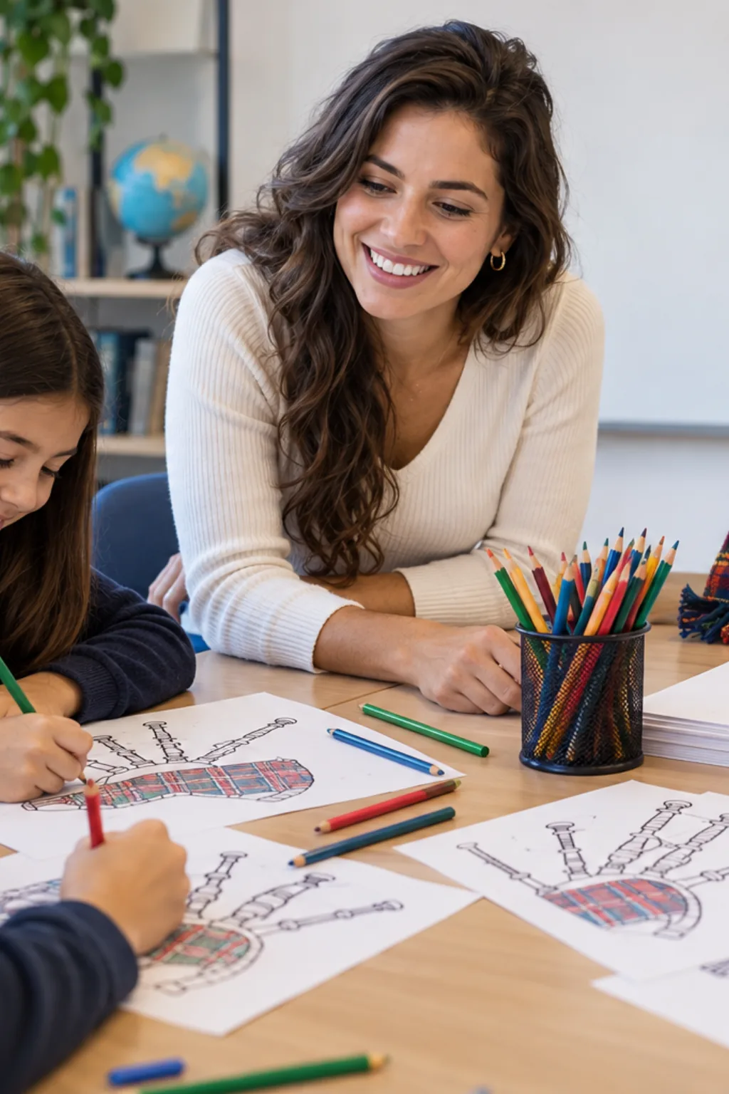 desenhos de gaita de foles para colorir — exemplo criado na Desenhos pra Colorir