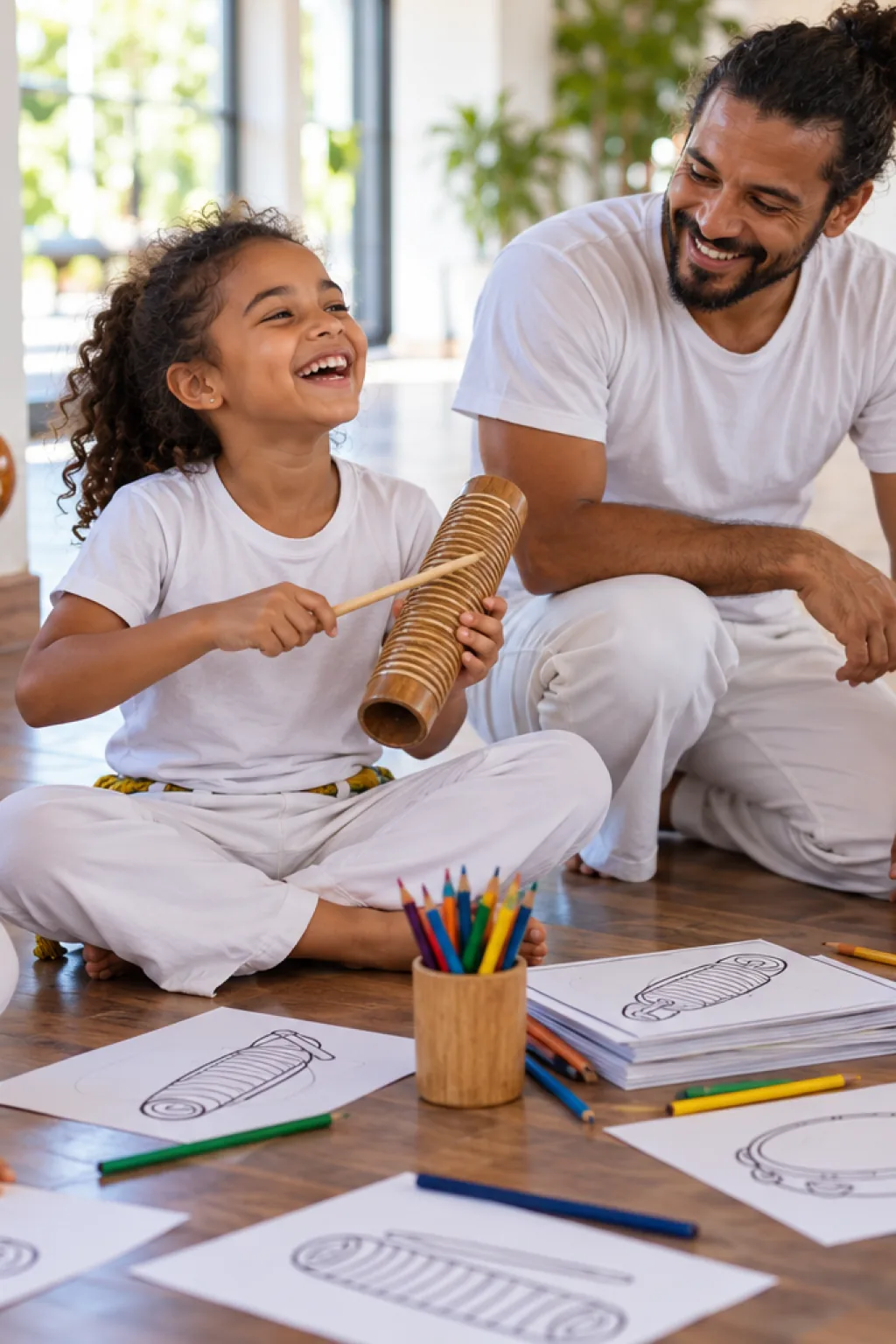 desenhos de reco-reco para colorir — exemplo criado na Desenhos pra Colorir