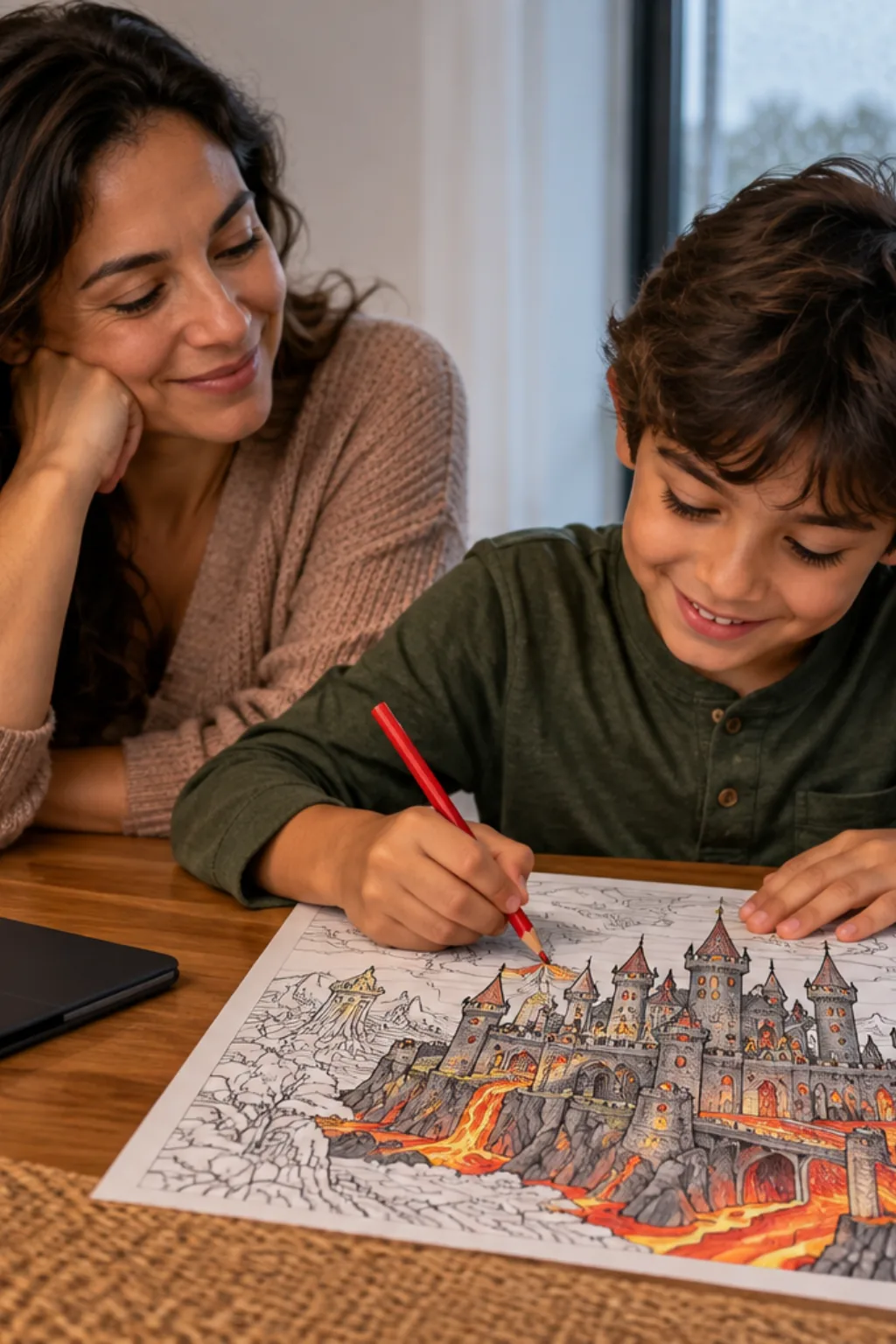 desenhos do castelo do Bowser para colorir — exemplo criado na Desenhos pra Colorir
