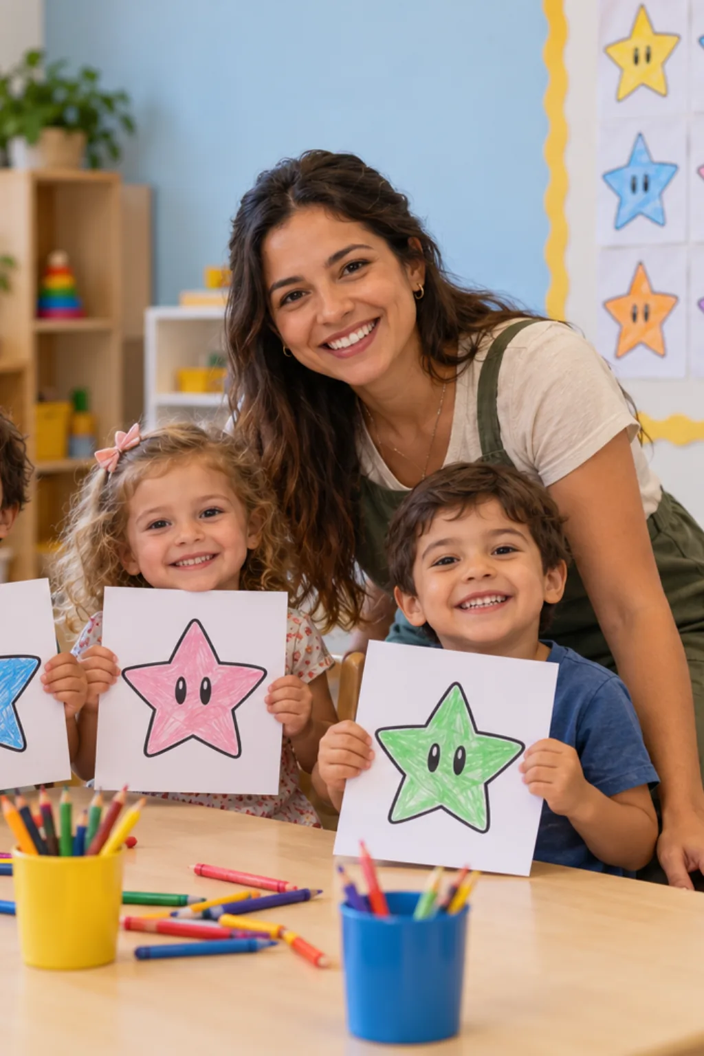 desenhos da estrela do Mario para colorir — exemplo criado na Desenhos pra Colorir
