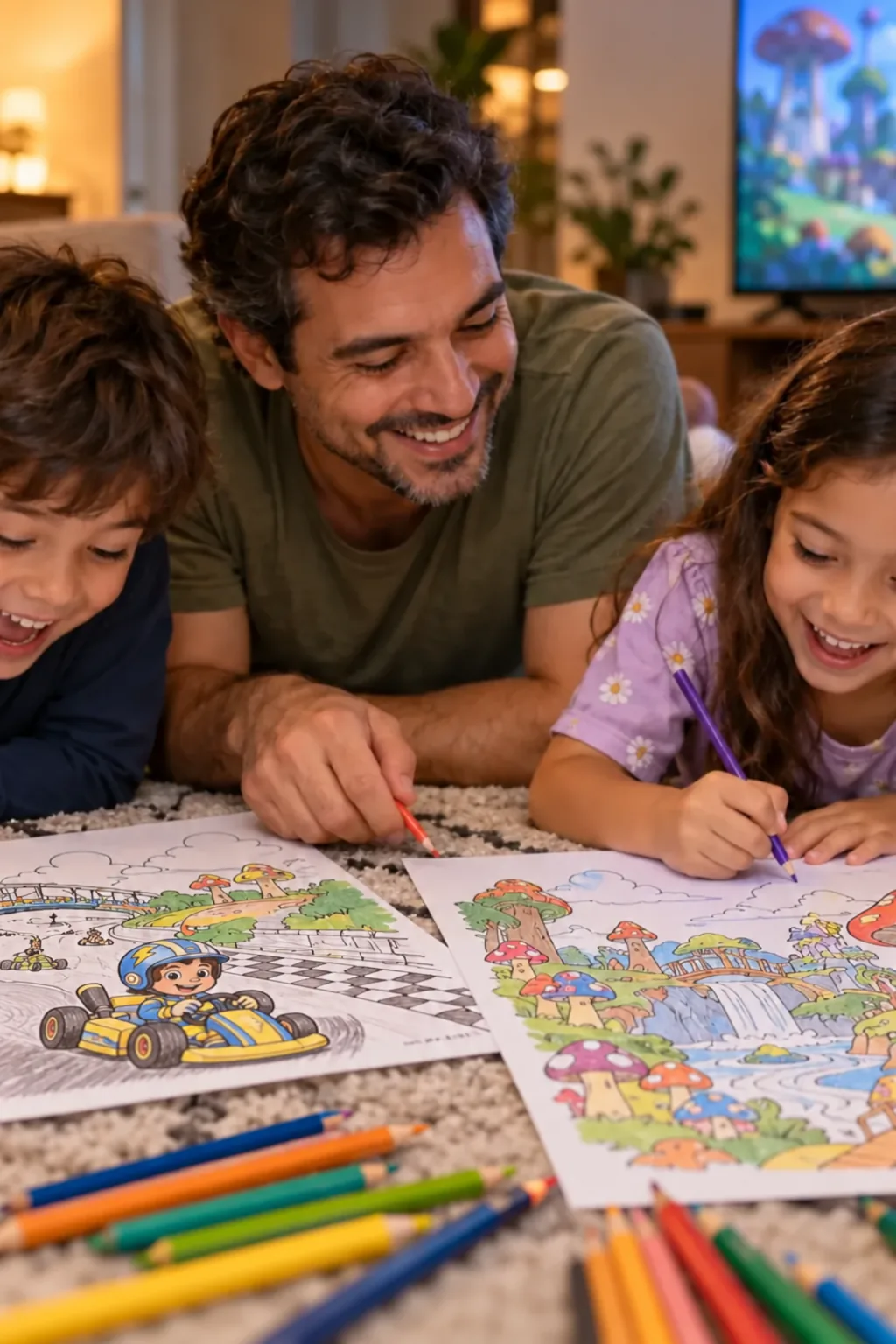 desenhos do filme Super Mario Bros. para colorir — exemplo criado na Desenhos pra Colorir