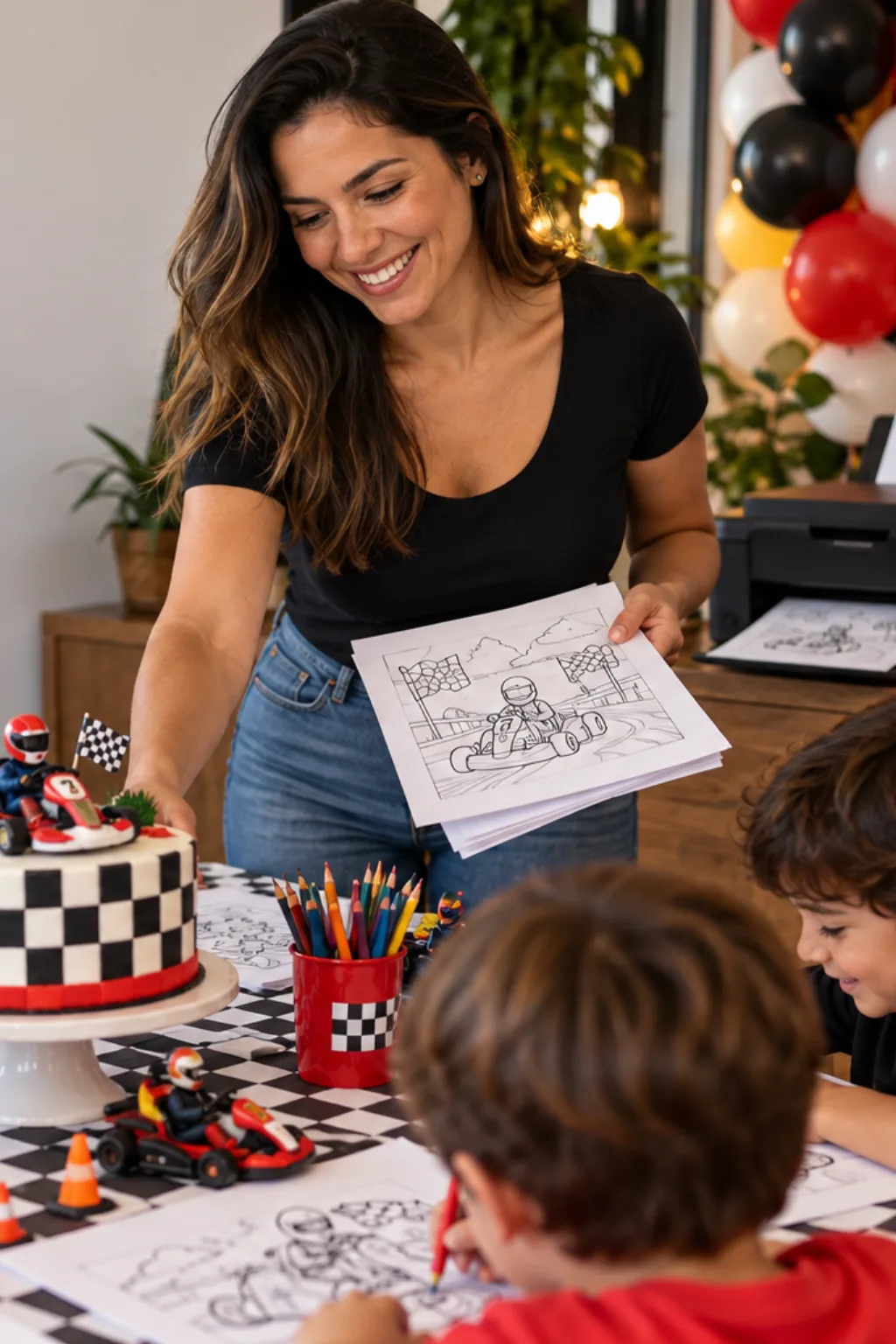 desenhos de Mario Kart para colorir — exemplo criado na Desenhos pra Colorir