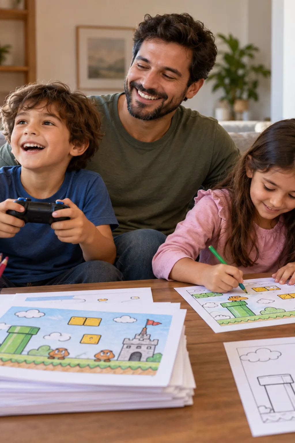 desenhos de New Super Mario Bros. para colorir — exemplo criado na Desenhos pra Colorir