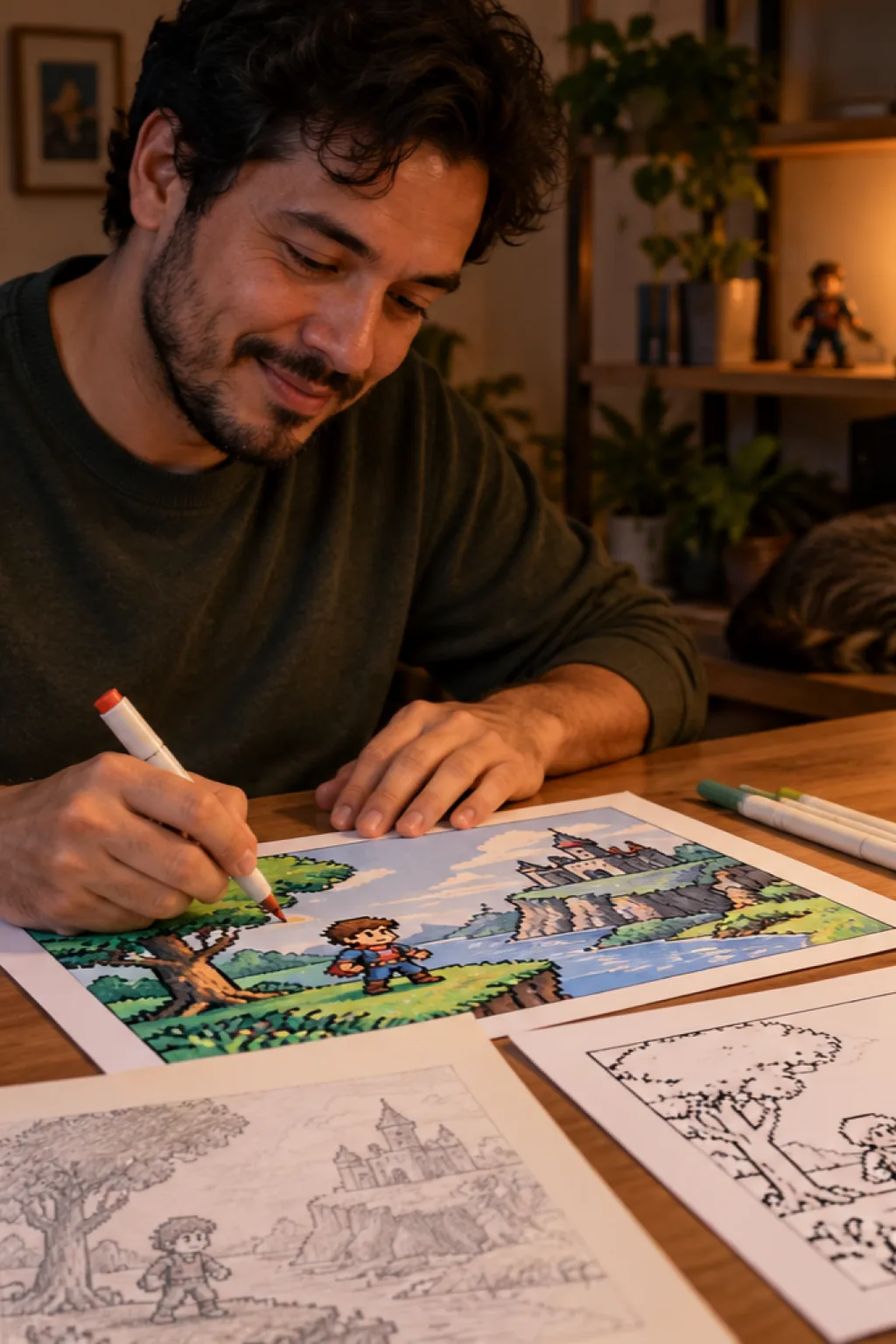 desenhos de Mario Paint para colorir — exemplo criado na Desenhos pra Colorir
