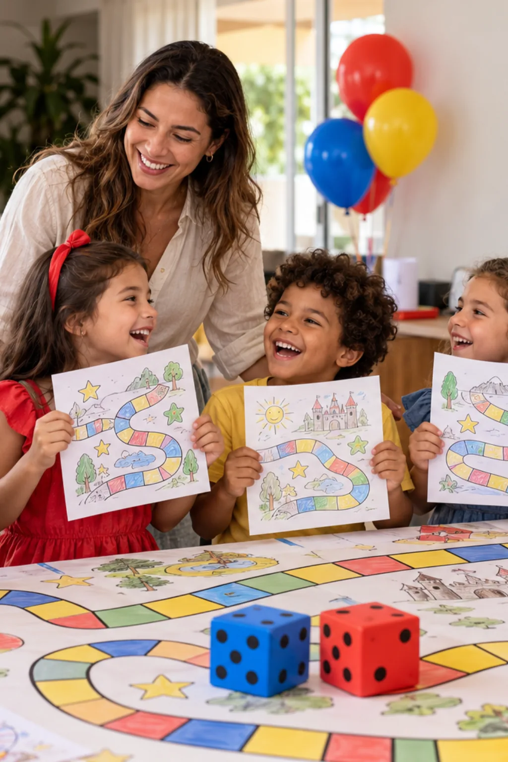 desenhos de Mario Party para colorir — exemplo criado na Desenhos pra Colorir