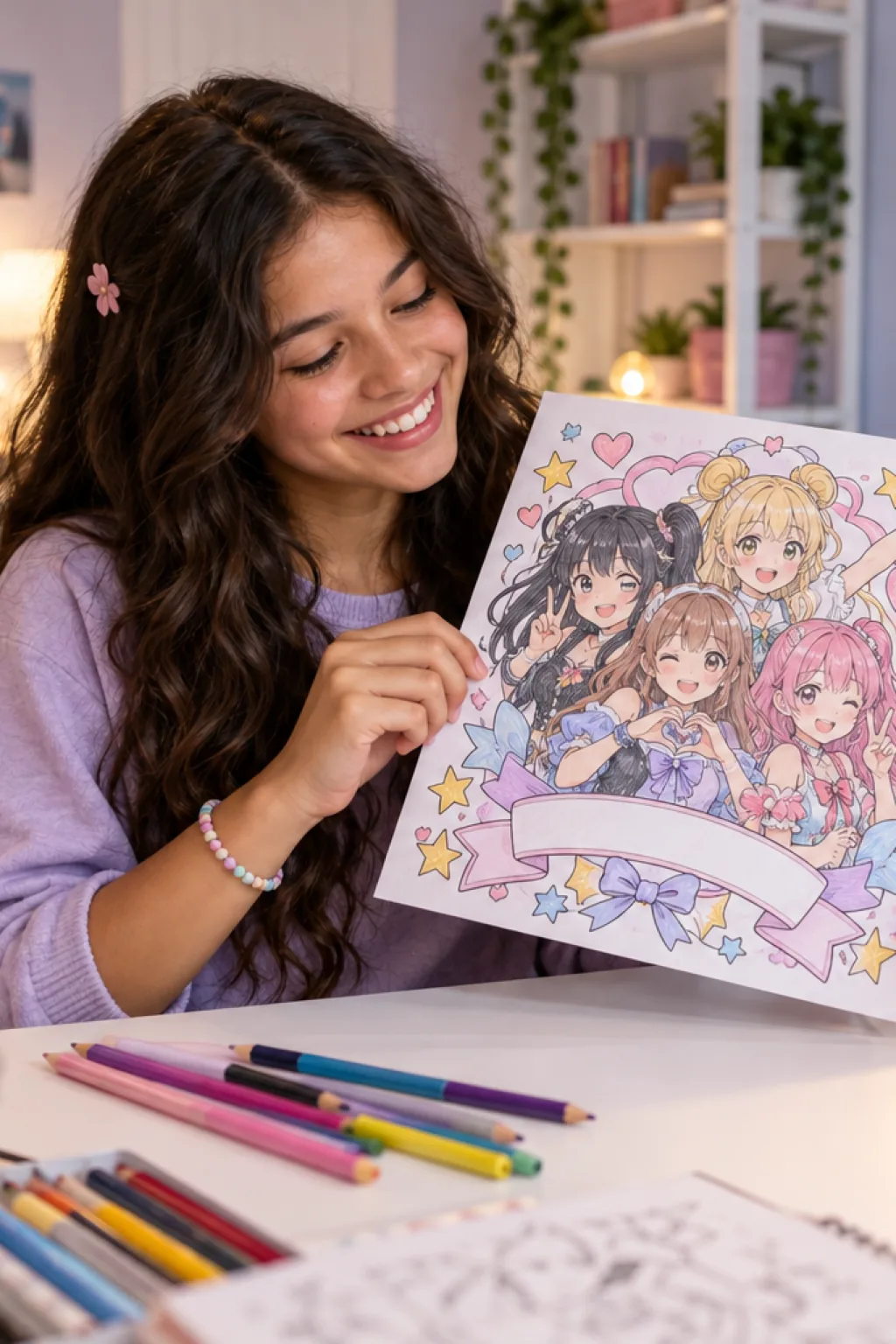 desenhos do BABYMONSTER para colorir — exemplo criado na Desenhos pra Colorir