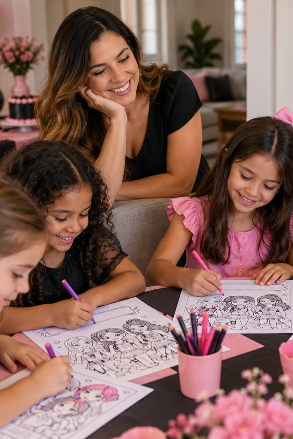 desenhos do Blackpink para colorir — exemplo criado na Desenhos pra Colorir