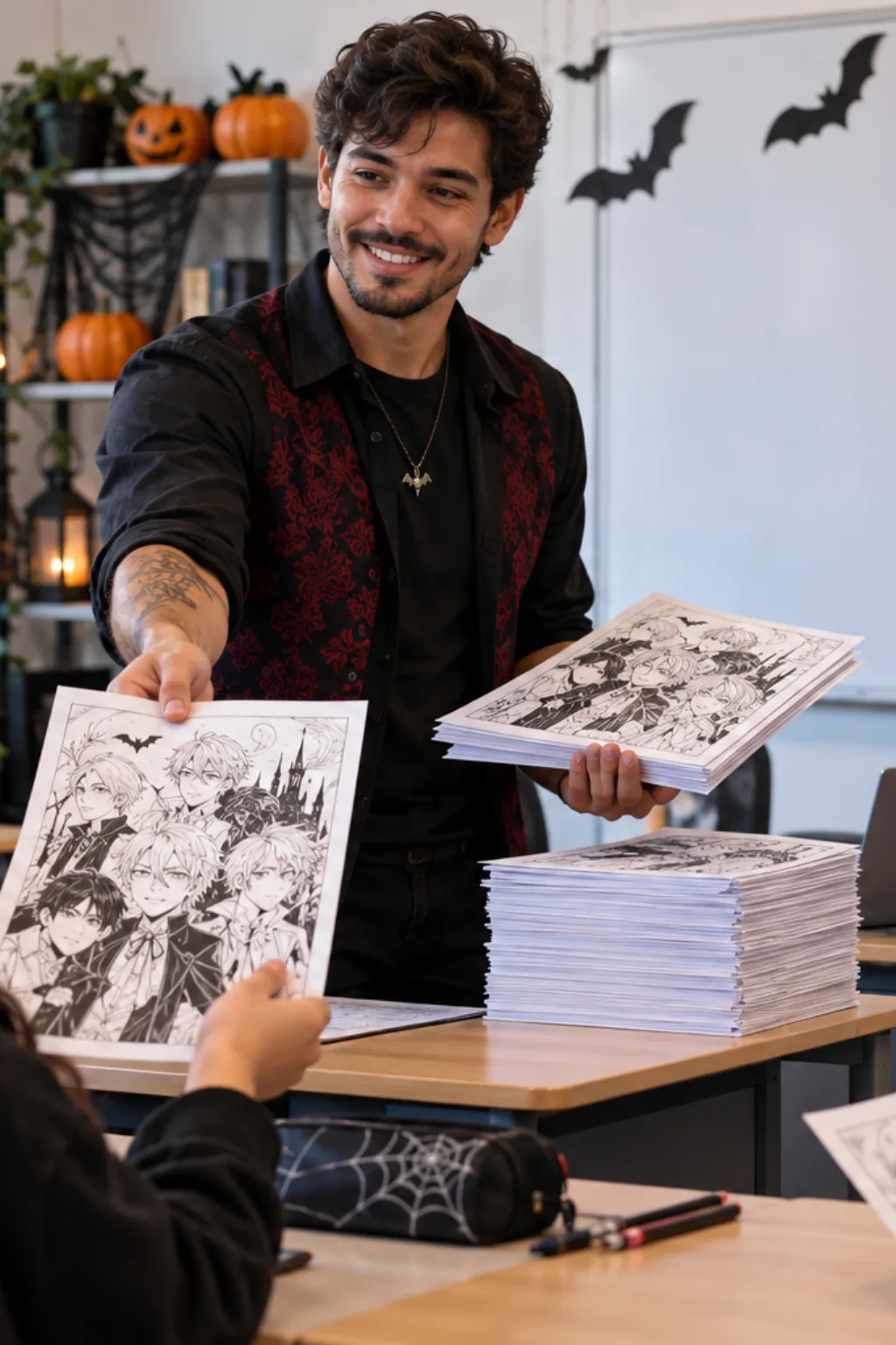 desenhos do ENHYPEN para colorir — exemplo criado na Desenhos pra Colorir