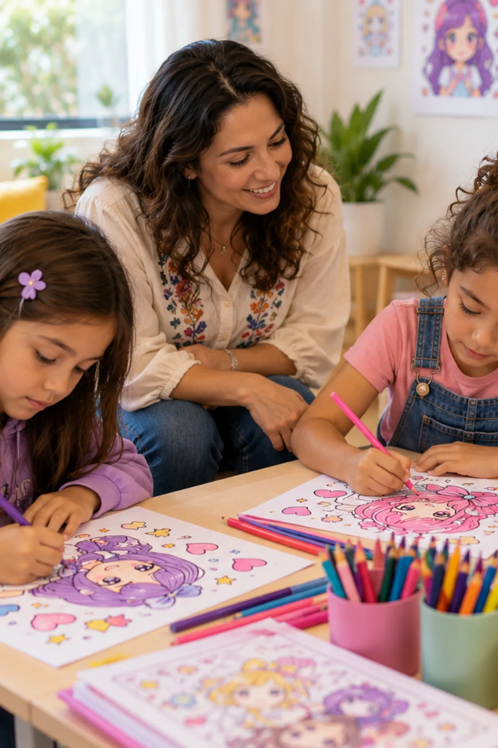 desenhos do ILLIT para colorir — exemplo criado na Desenhos pra Colorir