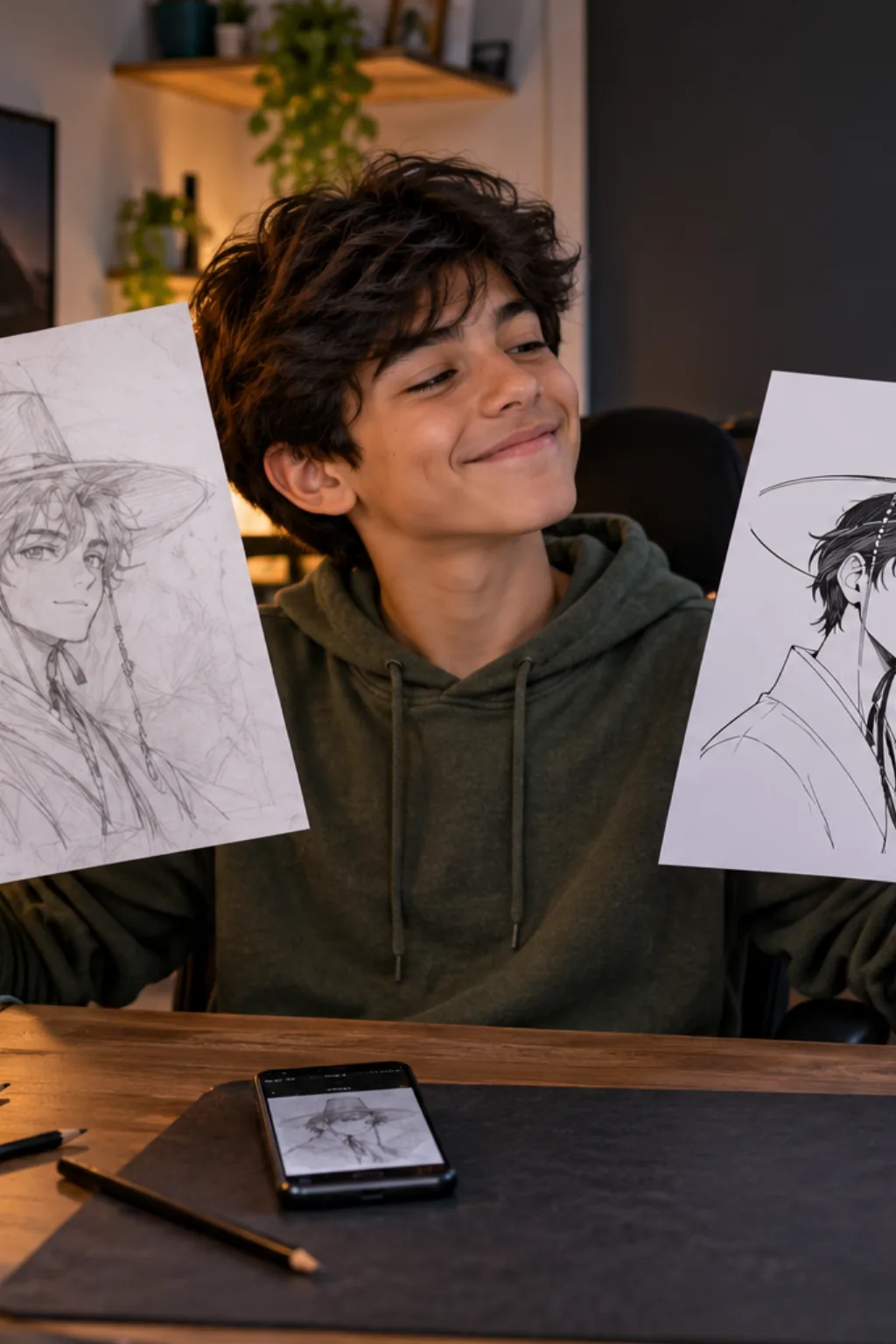desenho do jinu para colorir — exemplo criado na Desenhos pra Colorir