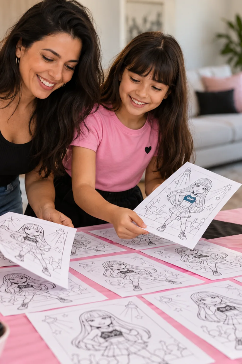 desenho da lisa do blackpink para colorir — exemplo criado na Desenhos pra Colorir
