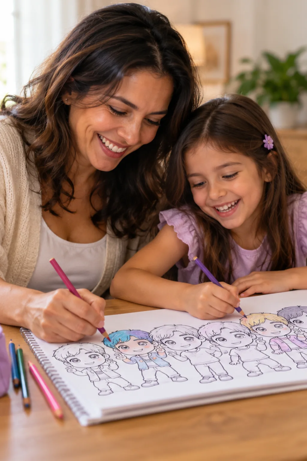 livro de colorir do TinyTAN — exemplo criado na Desenhos pra Colorir