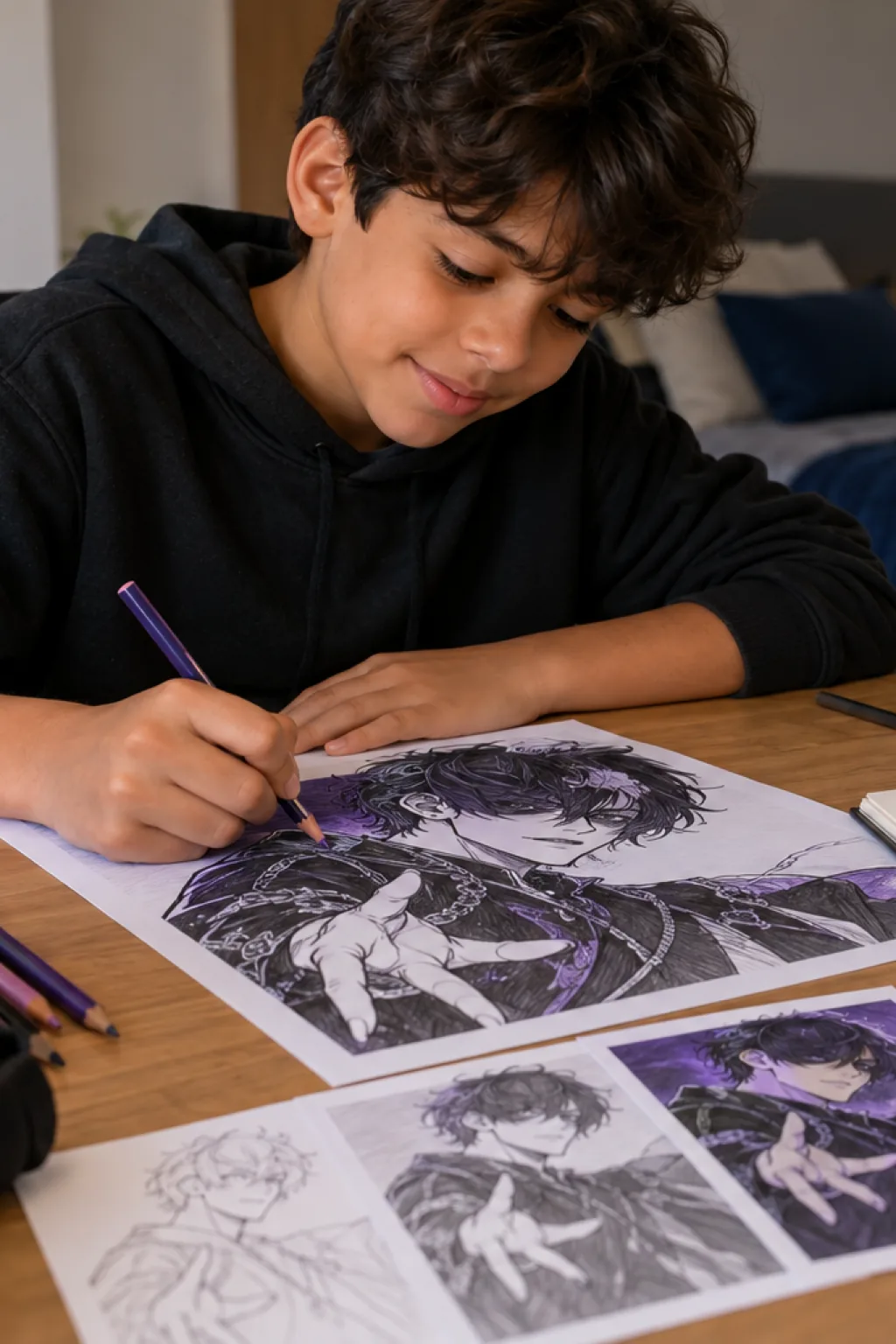 desenhos do Mystery Saja para colorir — exemplo criado na Desenhos pra Colorir