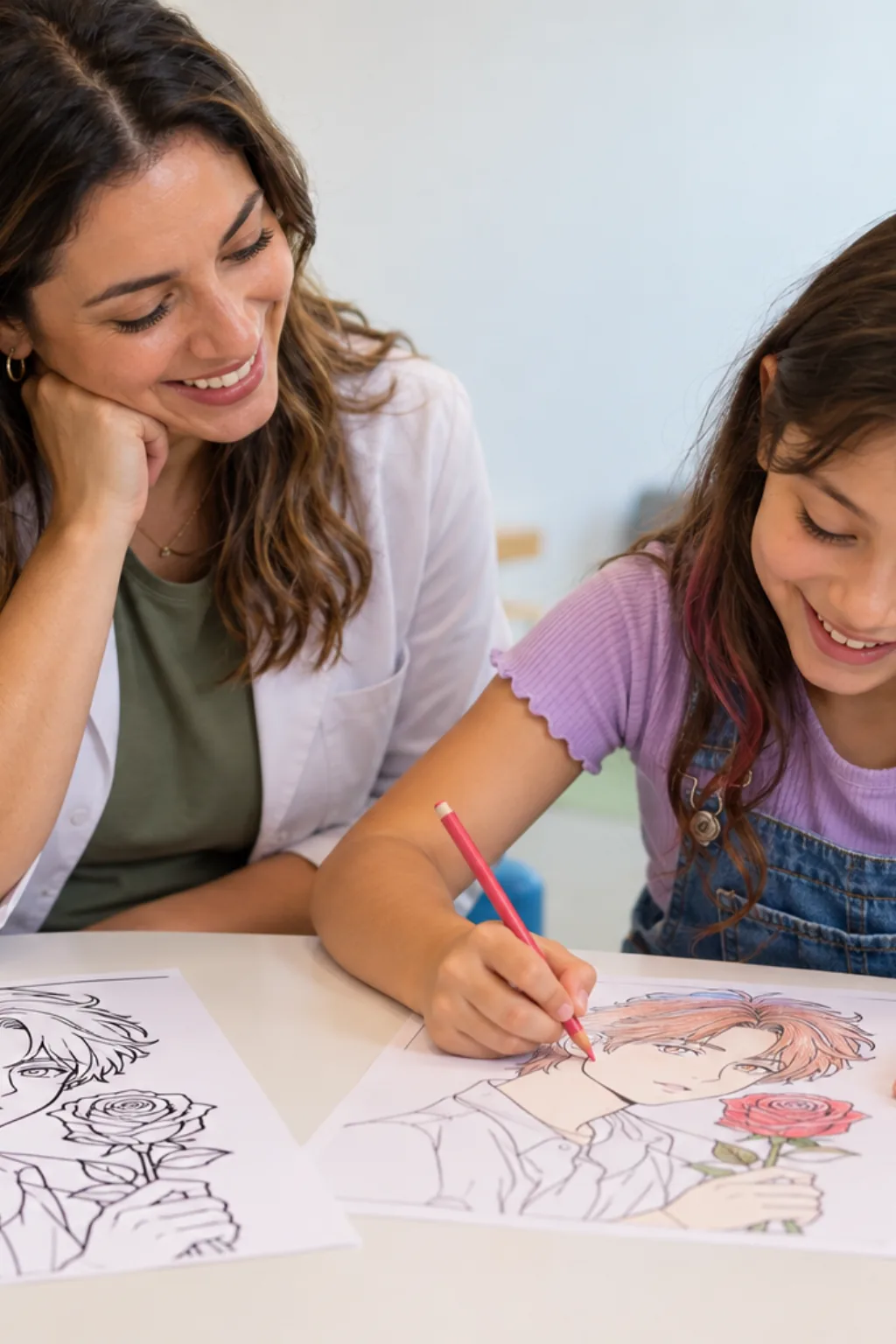 desenhos do Romance Saja para colorir — exemplo criado na Desenhos pra Colorir