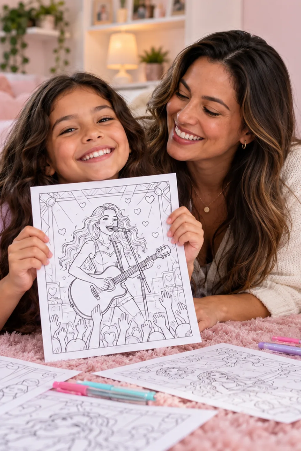 desenhos da Rosé do BLACKPINK para colorir — exemplo criado na Desenhos pra Colorir