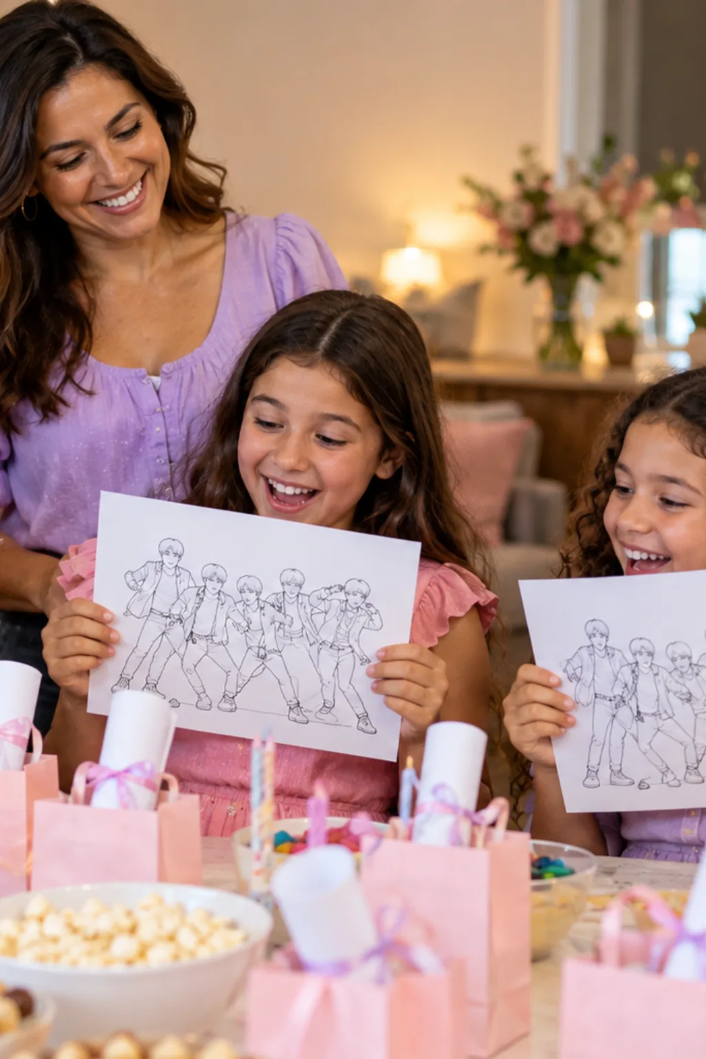 desenhos do SEVENTEEN para colorir — exemplo criado na Desenhos pra Colorir