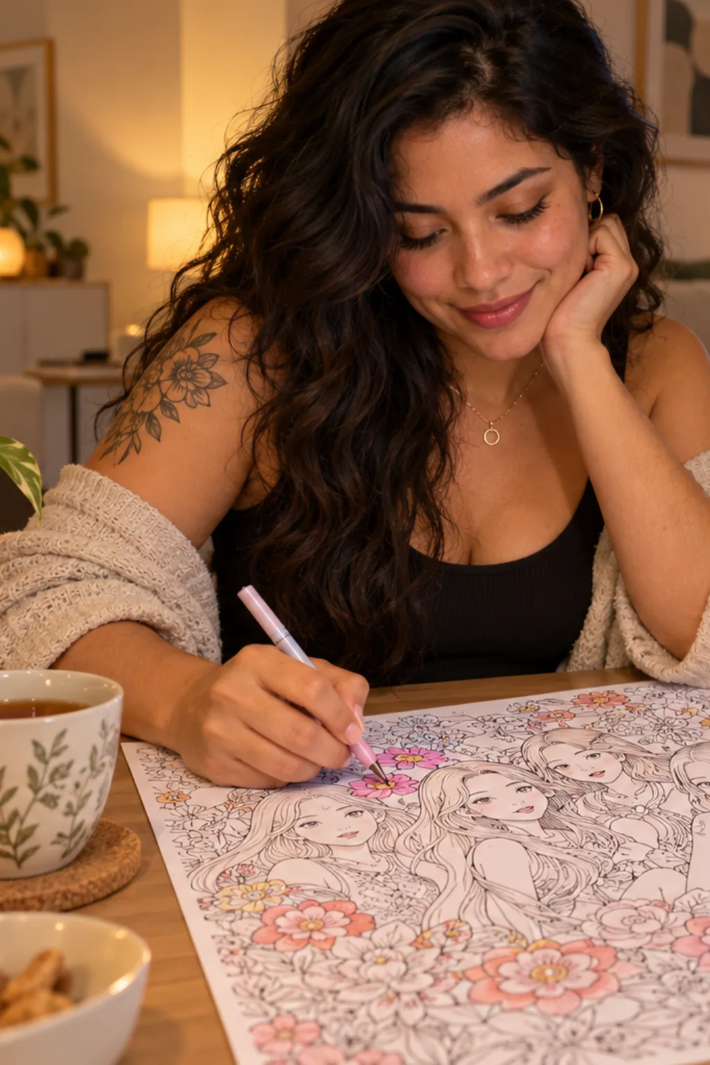 desenhos do Twice para colorir — exemplo criado na Desenhos pra Colorir