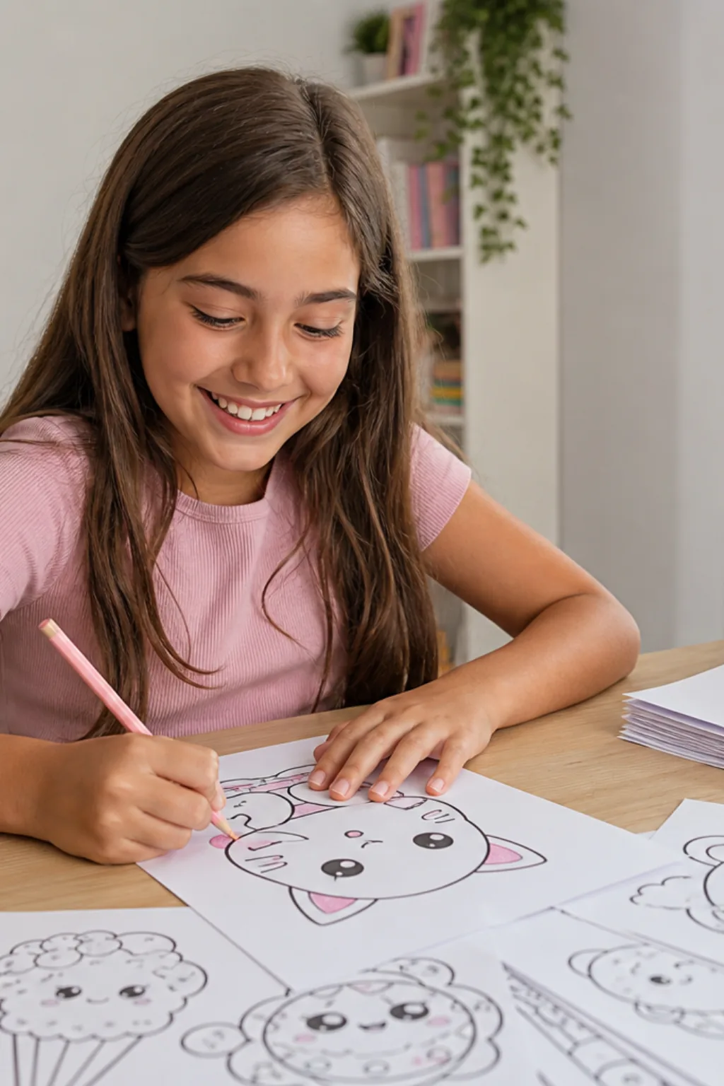 Desenhos Kawaii para Colorir - Antes