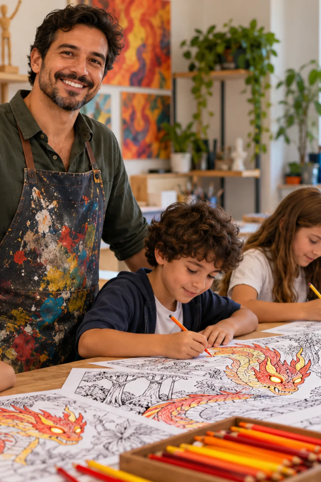 desenhos do boitatá para colorir — exemplo criado na Desenhos pra Colorir