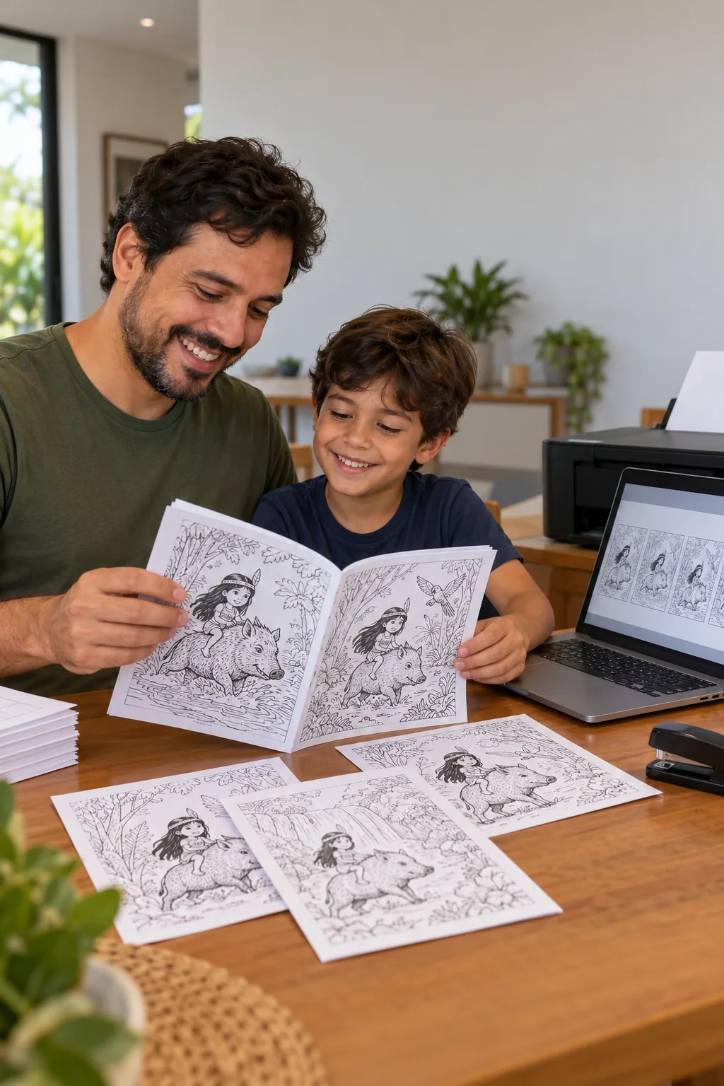 desenhos da caipora para colorir — exemplo criado na Desenhos pra Colorir
